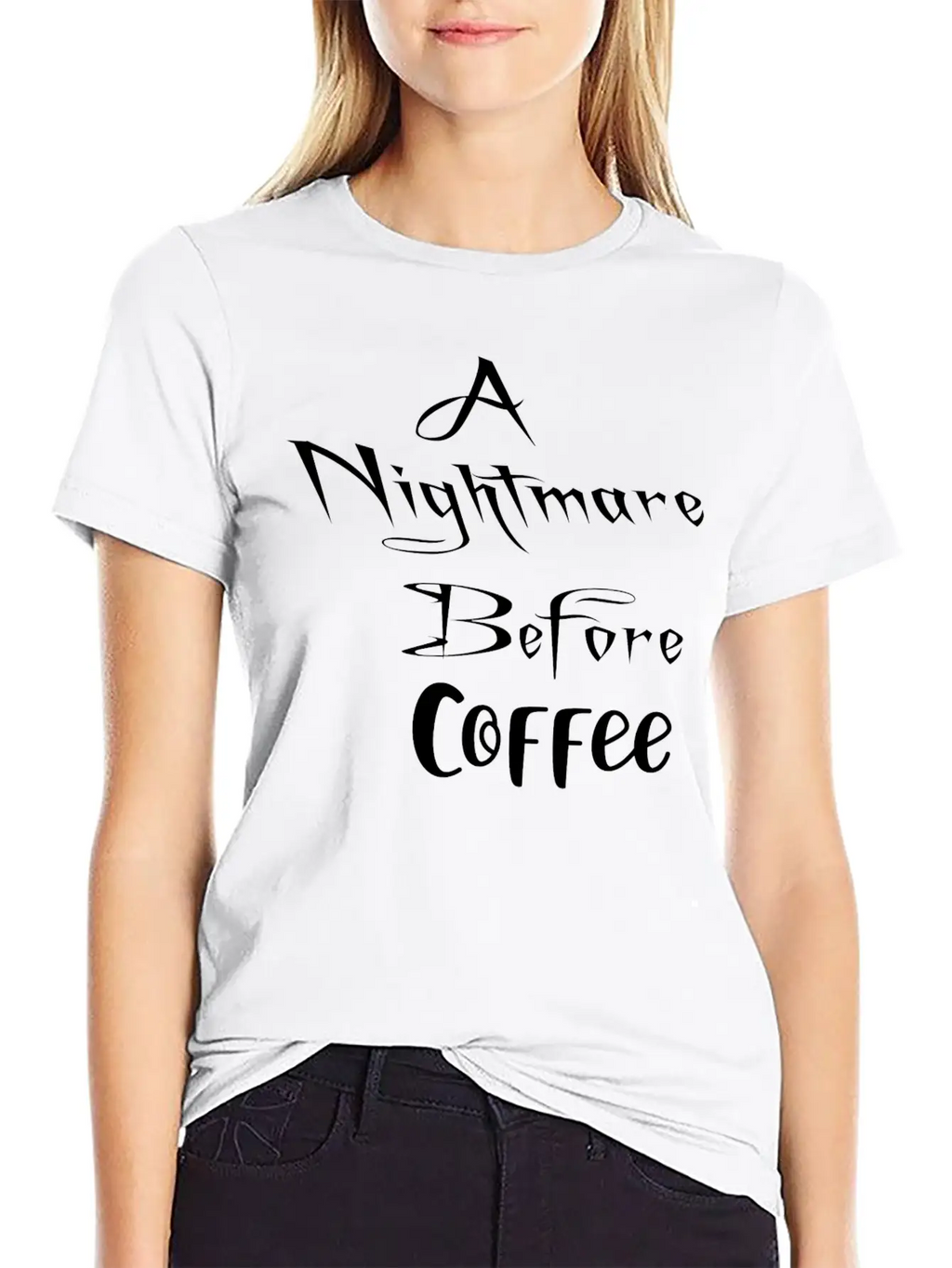 A Nightmare Before Coffee Shirt Halloween Unisex Short Sleeve Soft Cotton T-Shirt – Casual Everyday Wear
