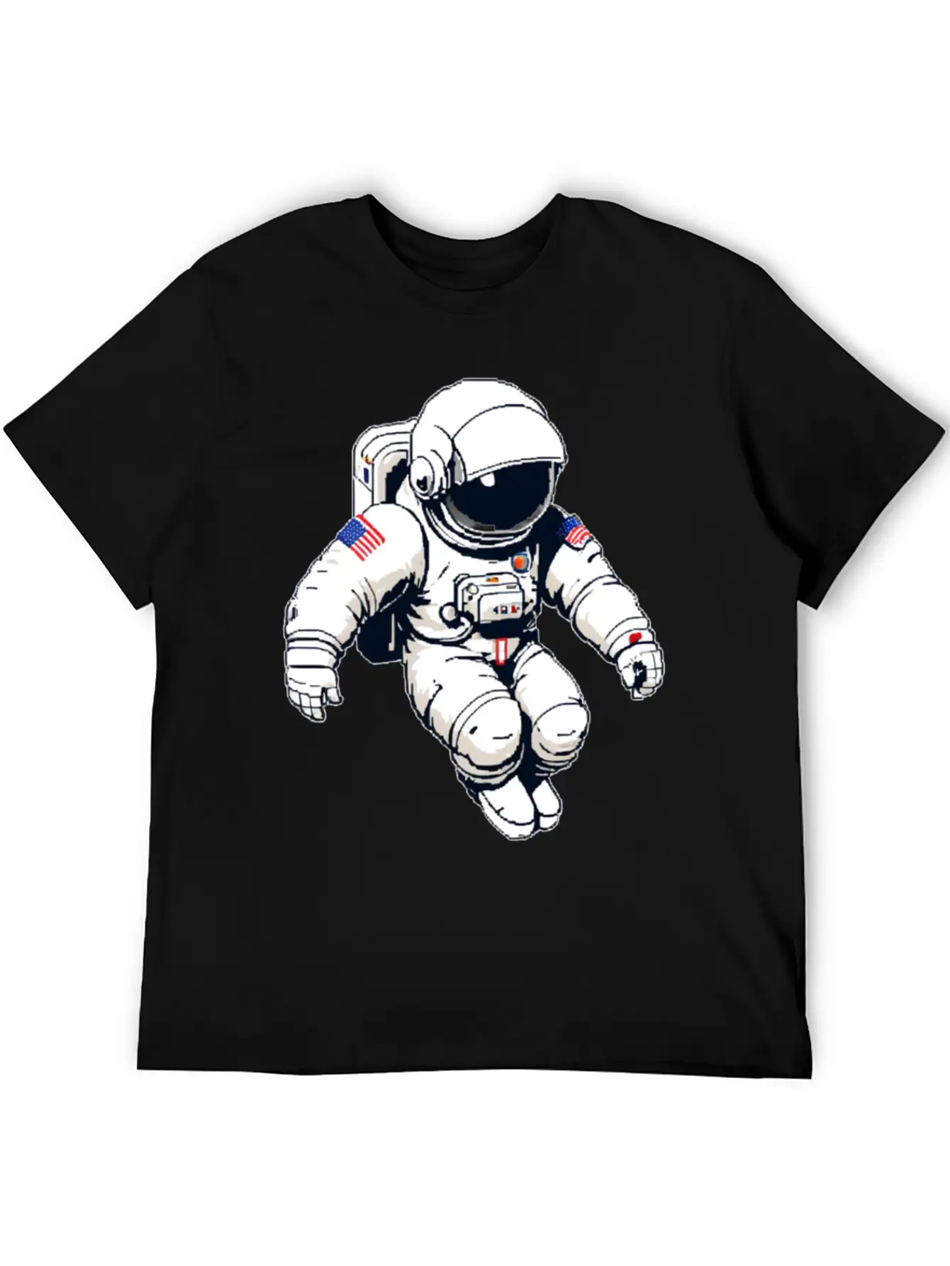 A Pixel Art Of An Astronaut Classic Fit Graphic Tee For Daily Comfort – Unisex Cotton Shirt