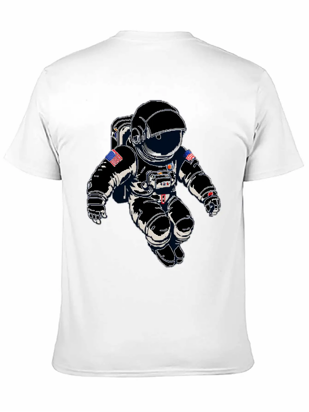 A Pixel Art Of An Astronaut Classic Fit Graphic Tee For Daily Comfort – Unisex Cotton Shirt