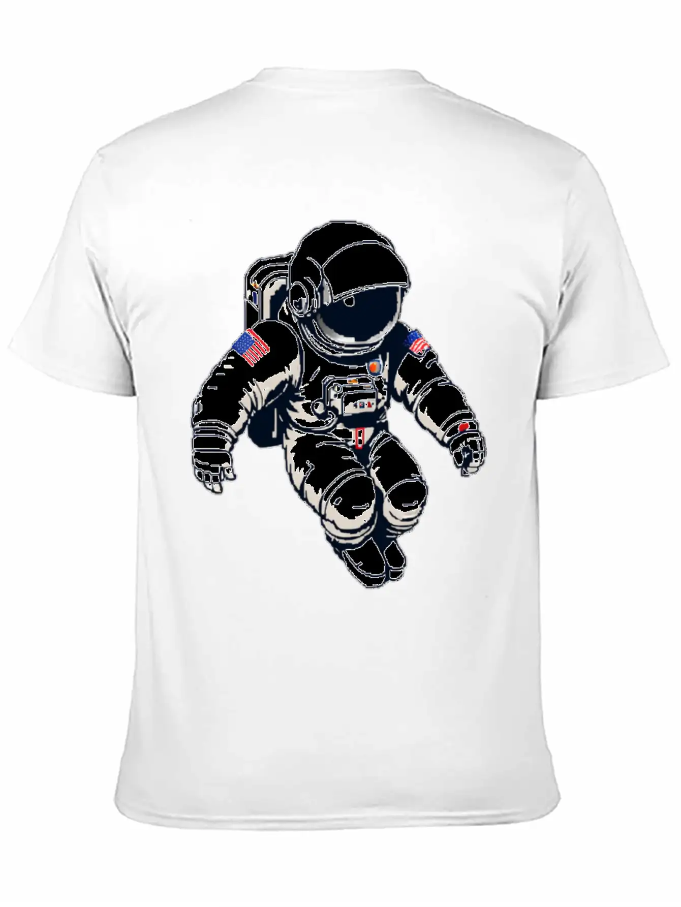 A Pixel Art Of An Astronaut Classic Fit Graphic Tee For Daily Comfort – Unisex Cotton Shirt