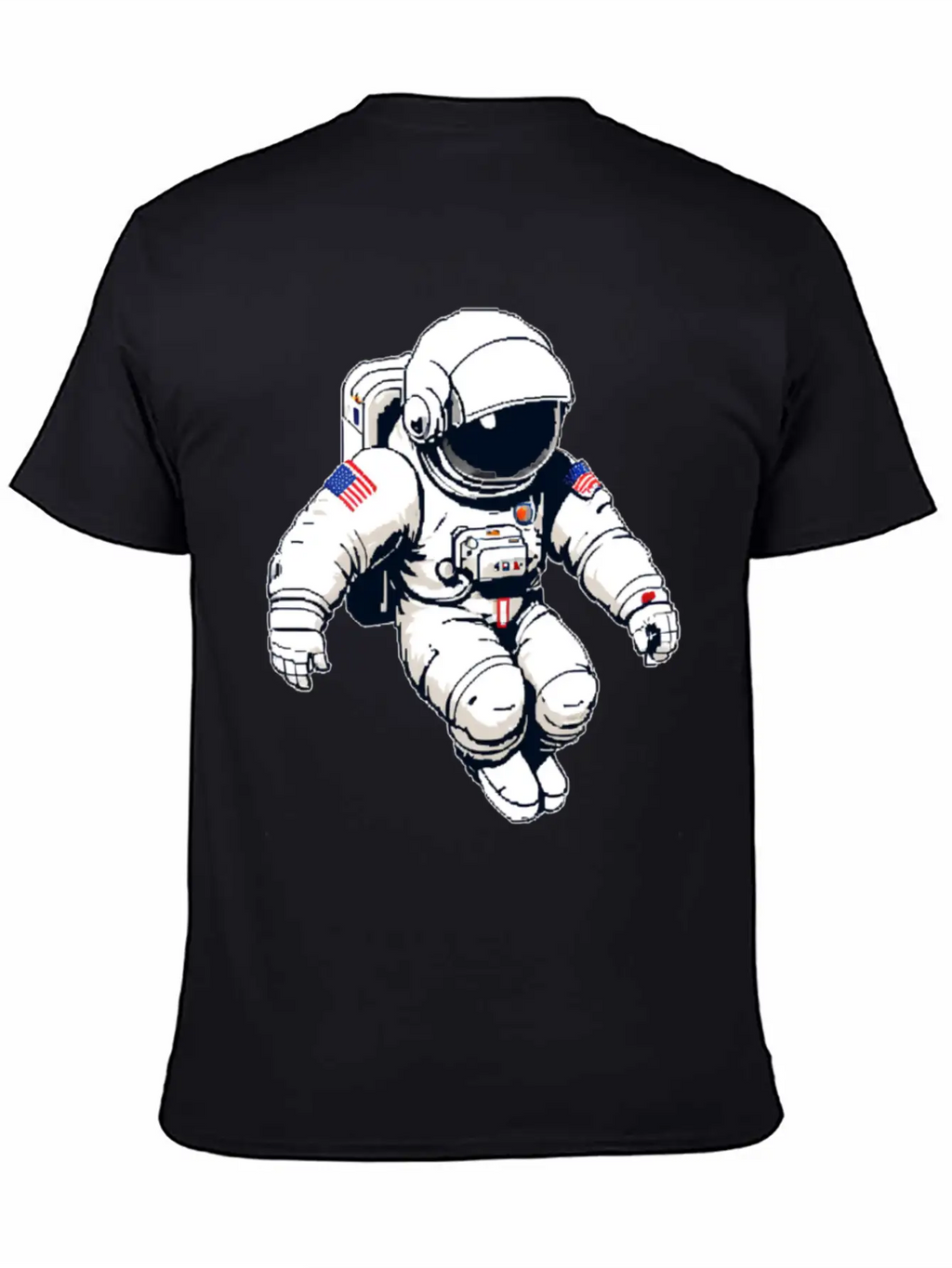 A Pixel Art Of An Astronaut Classic Fit Graphic Tee For Daily Comfort – Unisex Cotton Shirt