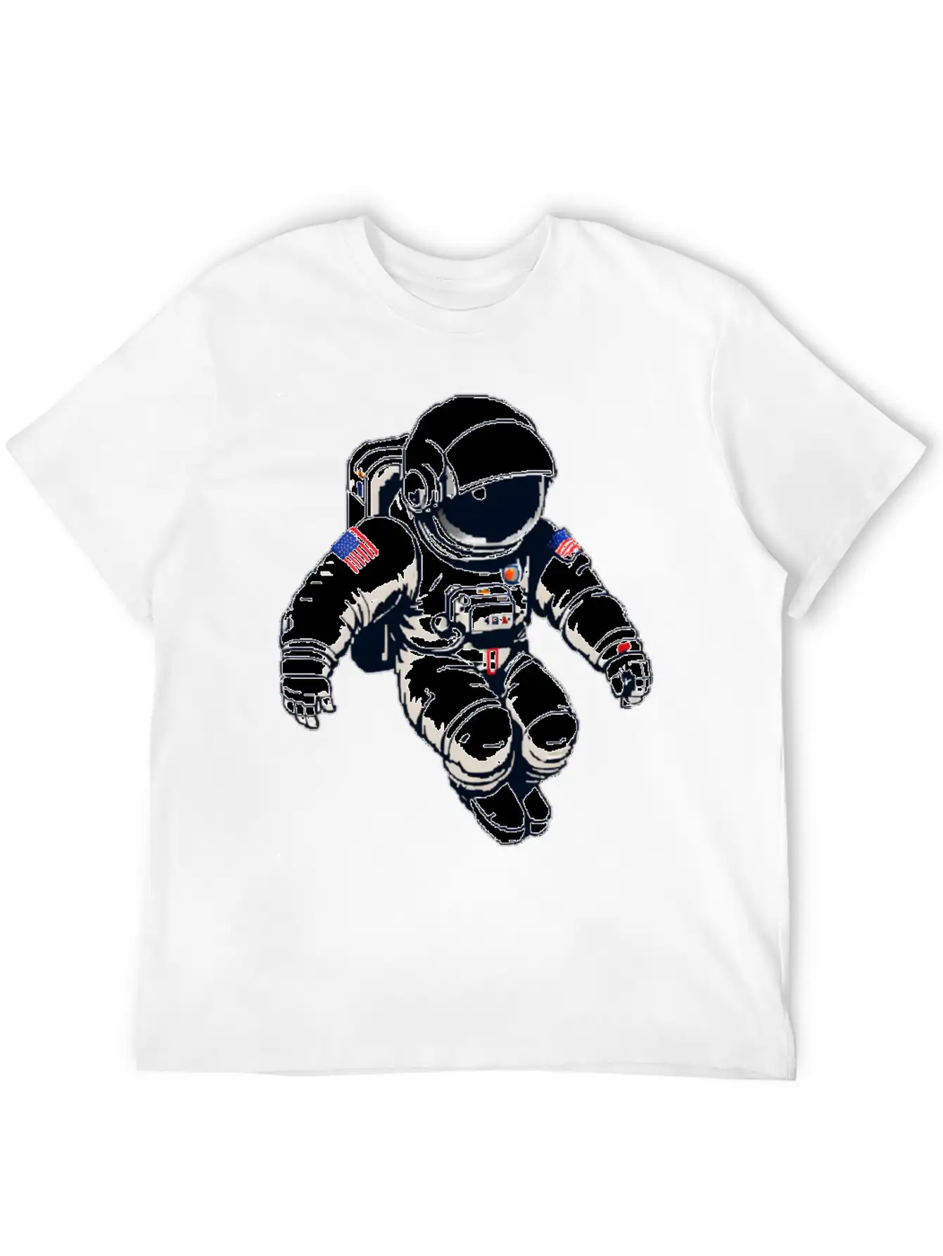 A Pixel Art Of An Astronaut Classic Fit Graphic Tee For Daily Comfort – Unisex Cotton Shirt