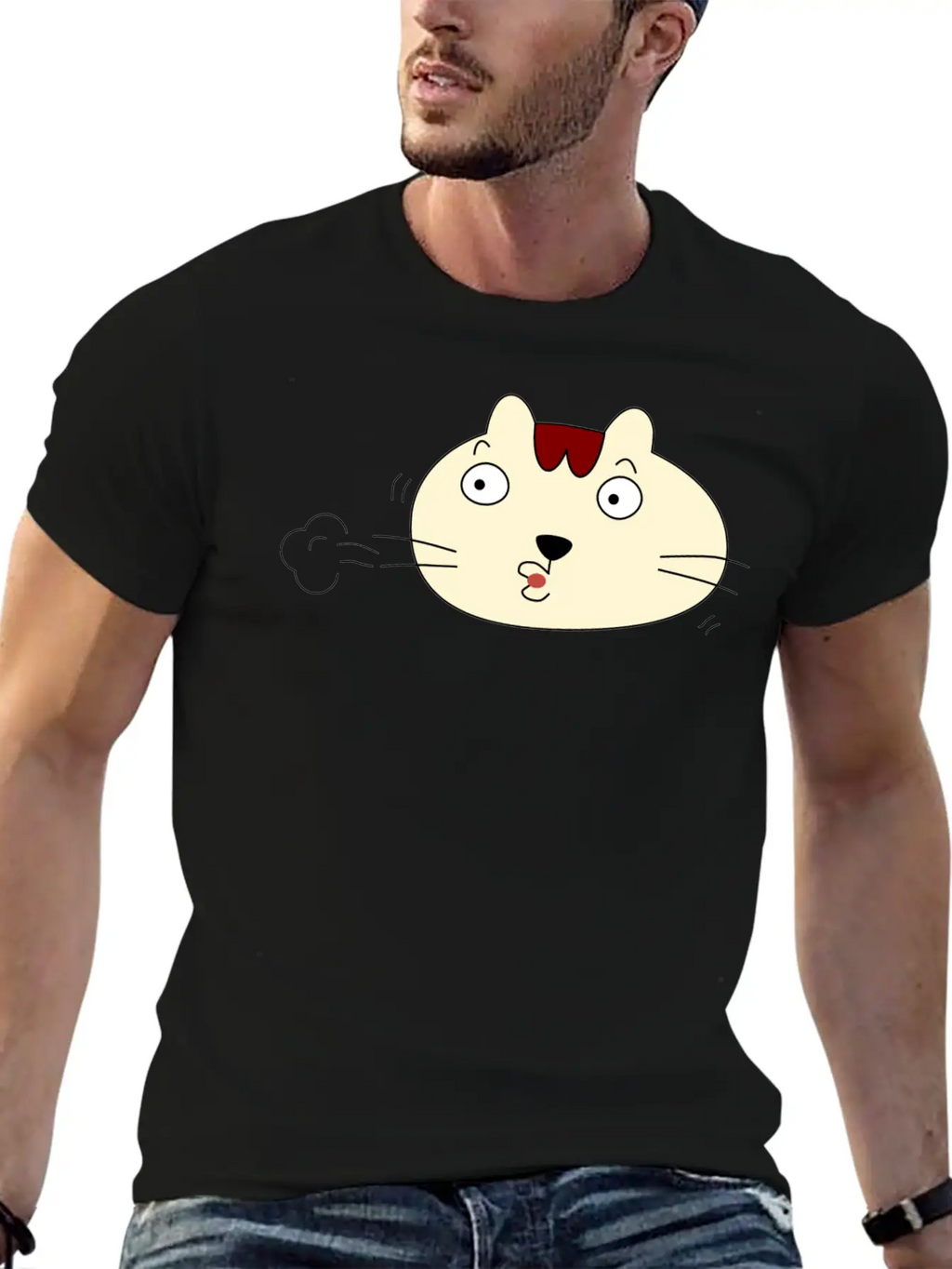 A Relieved Cat Unisex Short Sleeve Soft Cotton T-Shirt – Casual Everyday Wear