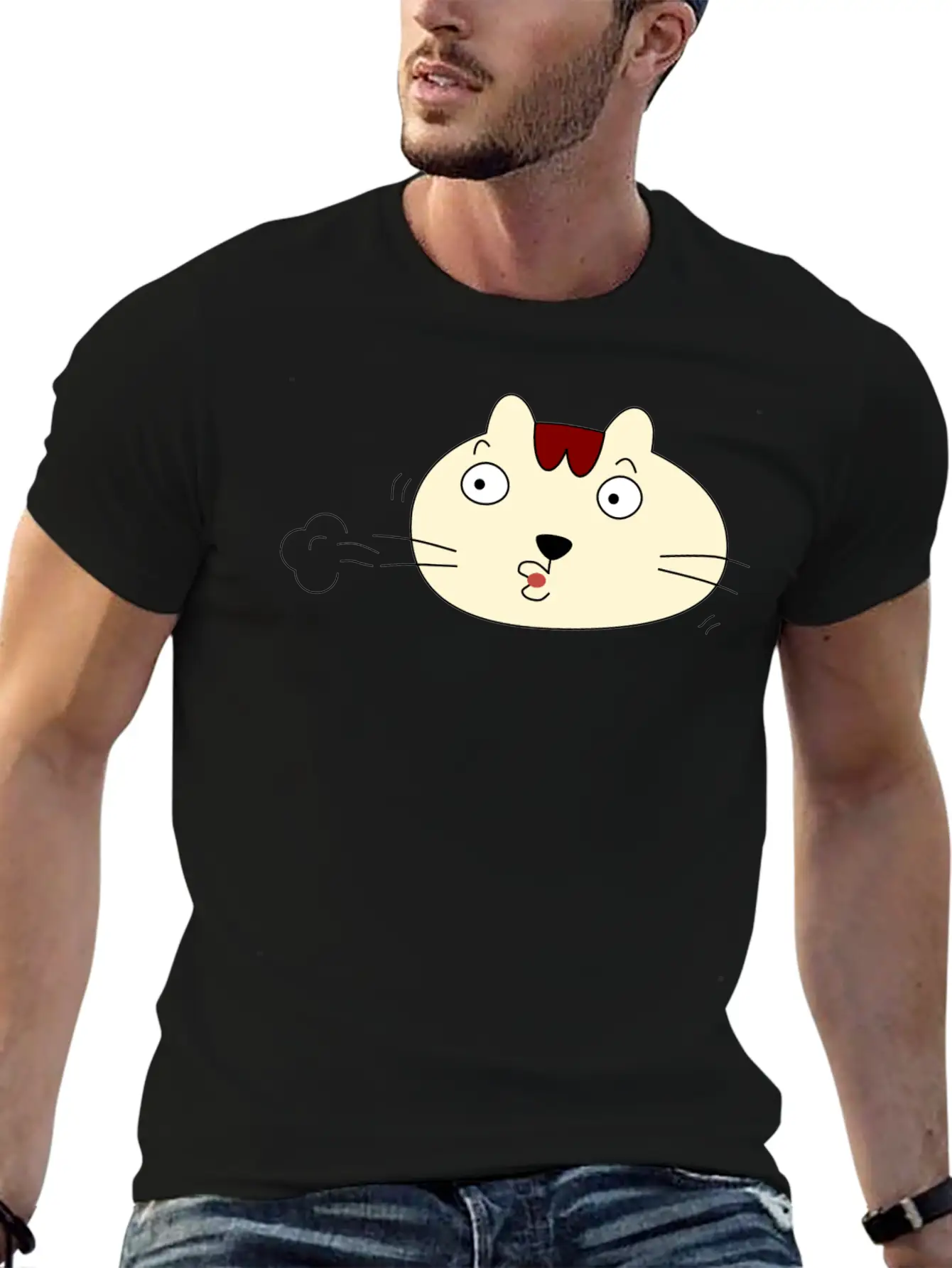 A Relieved Cat Unisex Short Sleeve Soft Cotton T-Shirt – Casual Everyday Wear
