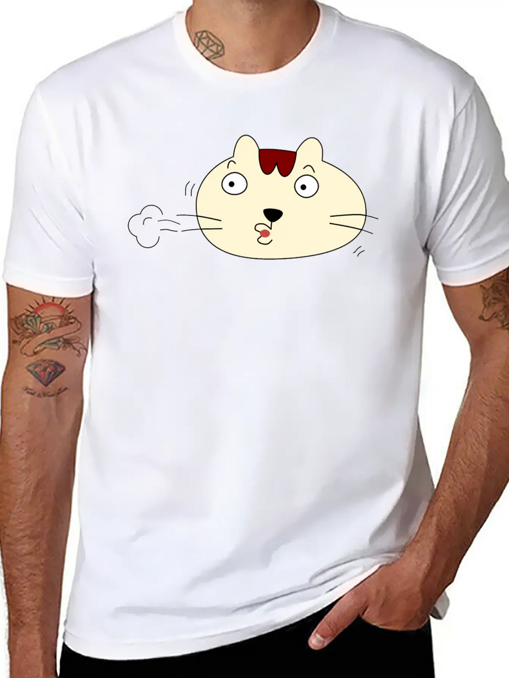 A Relieved Cat Unisex Short Sleeve Soft Cotton T-Shirt – Casual Everyday Wear