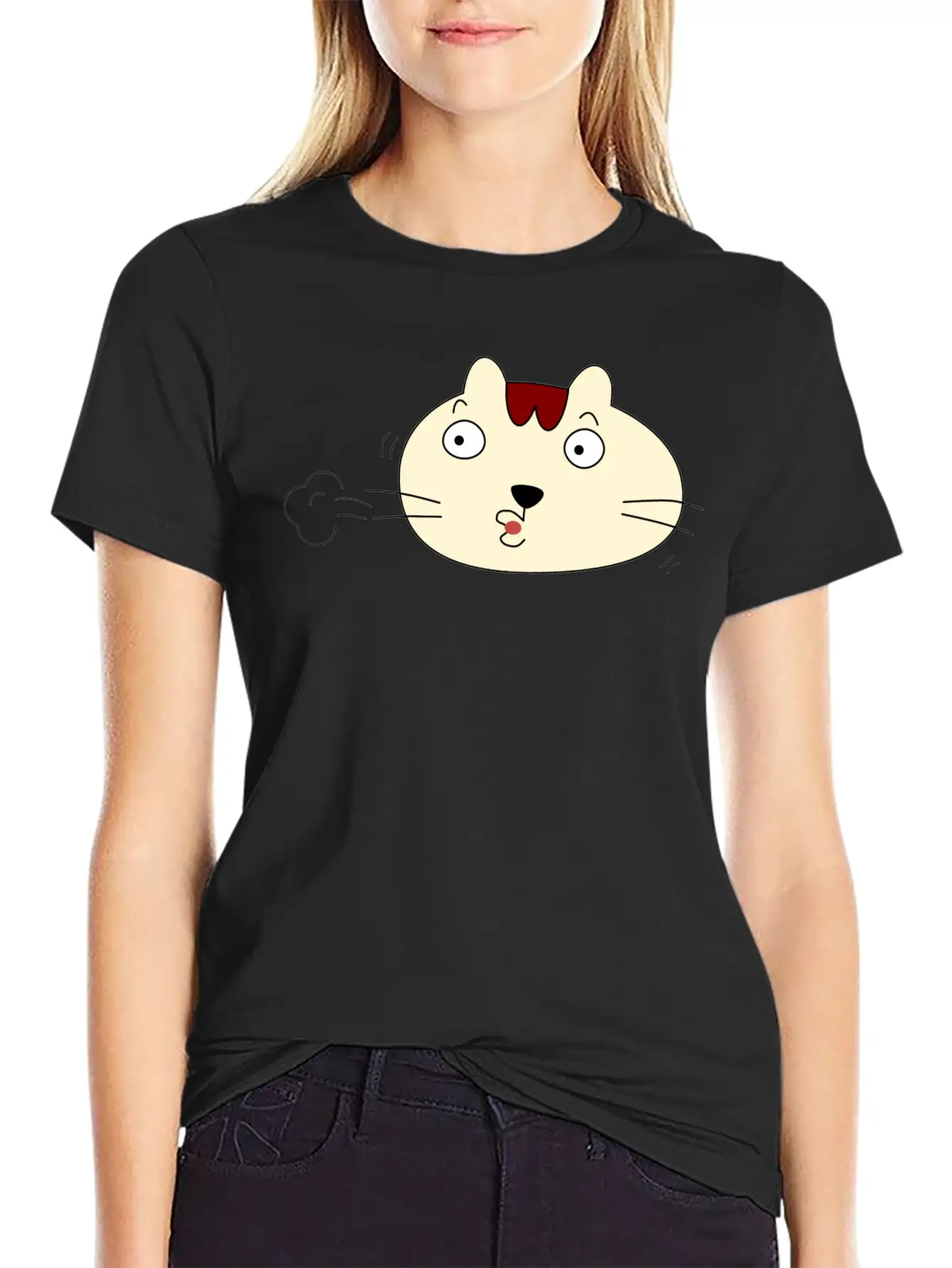 A Relieved Cat Unisex Short Sleeve Soft Cotton T-Shirt – Casual Everyday Wear