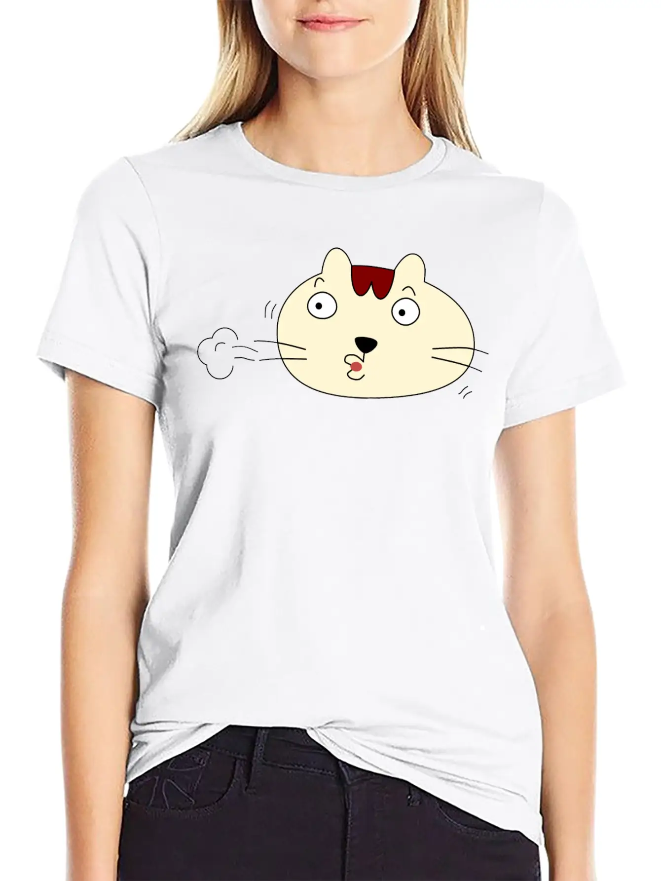 A Relieved Cat Unisex Short Sleeve Soft Cotton T-Shirt – Casual Everyday Wear