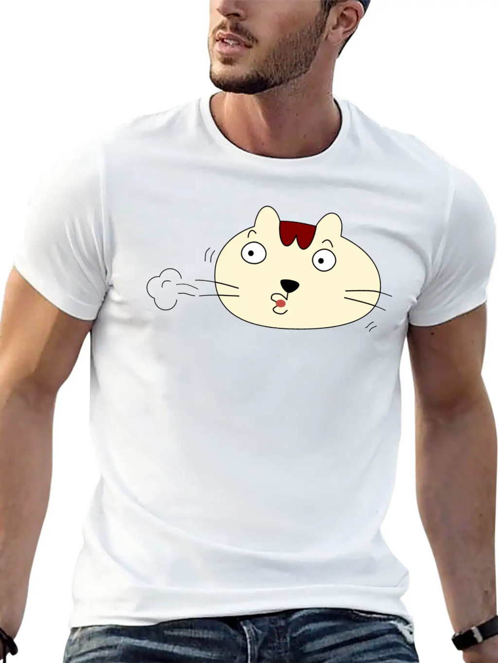 A Relieved Cat Unisex Short Sleeve Soft Cotton T-Shirt – Casual Everyday Wear