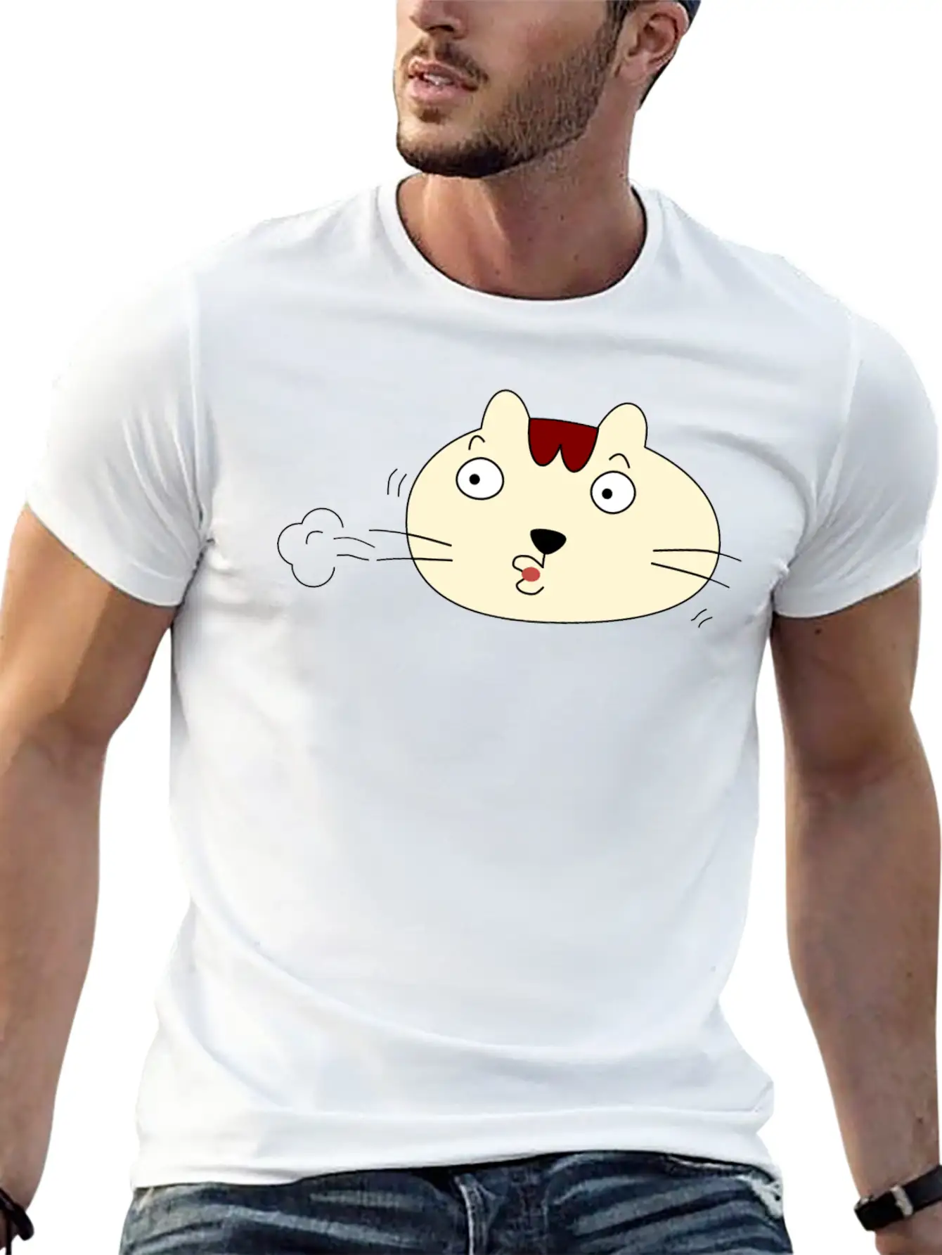 A Relieved Cat Unisex Short Sleeve Soft Cotton T-Shirt – Casual Everyday Wear