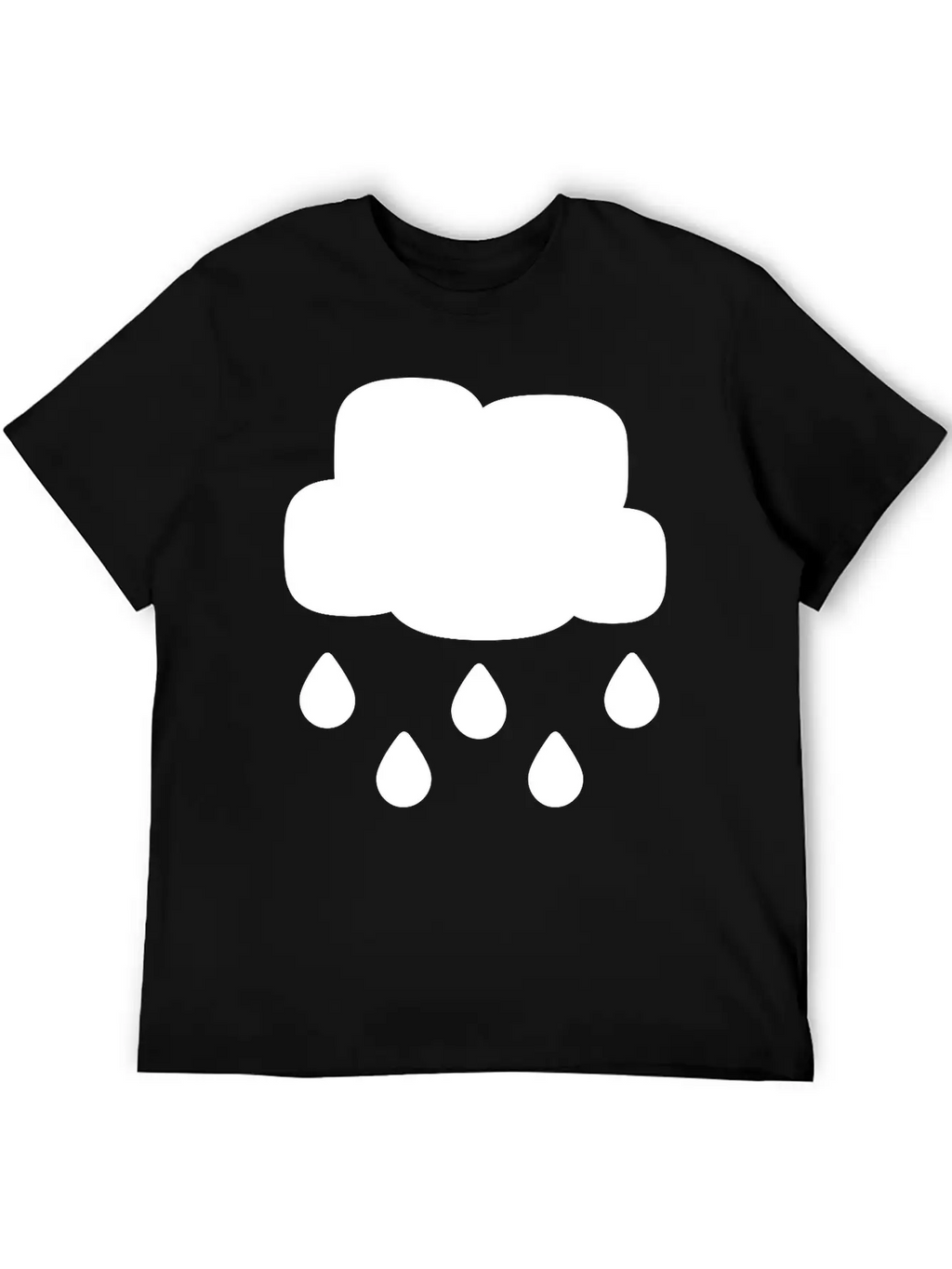 A Simple Rainy Cloud Classic Fit Graphic Tee For Daily Comfort – Unisex Cotton Shirt