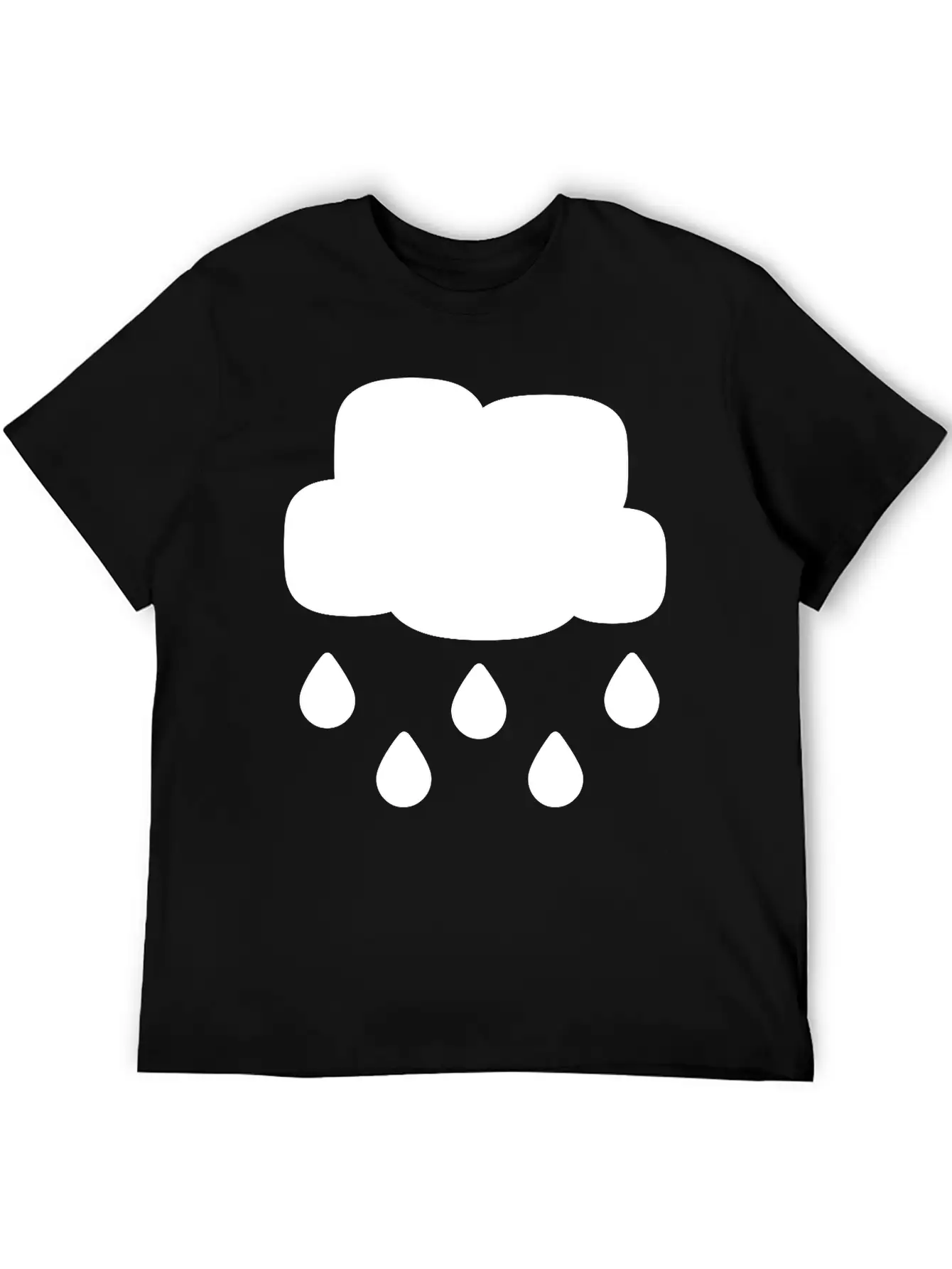 A Simple Rainy Cloud Classic Fit Graphic Tee For Daily Comfort – Unisex Cotton Shirt