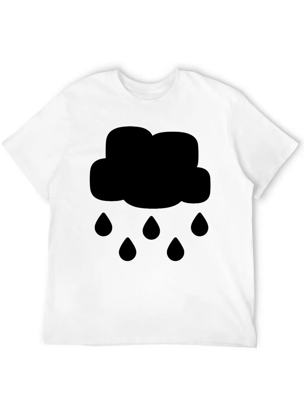 A Simple Rainy Cloud Classic Fit Graphic Tee For Daily Comfort – Unisex Cotton Shirt