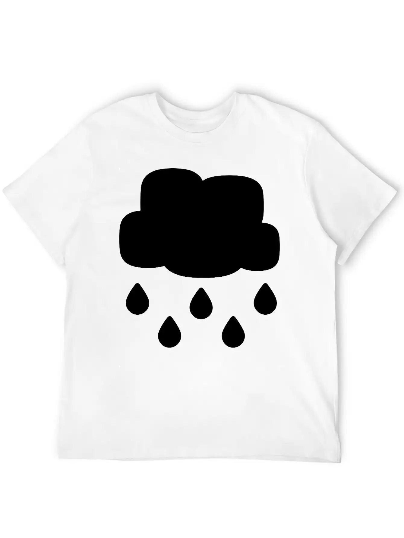 A Simple Rainy Cloud Classic Fit Graphic Tee For Daily Comfort – Unisex Cotton Shirt