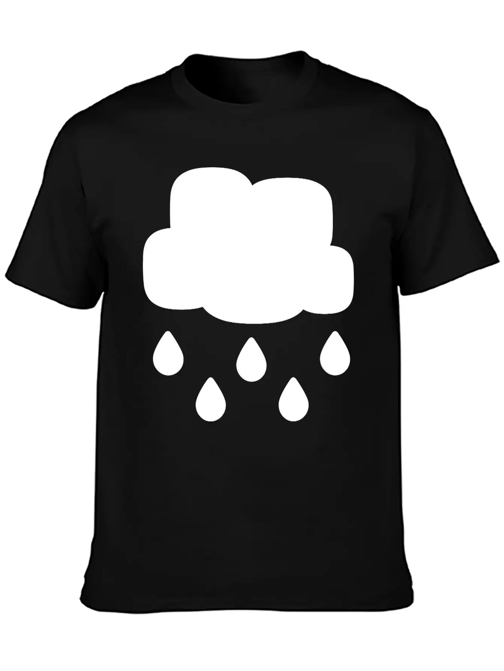 A Simple Rainy Cloud Classic Fit Graphic Tee For Daily Comfort – Unisex Cotton Shirt
