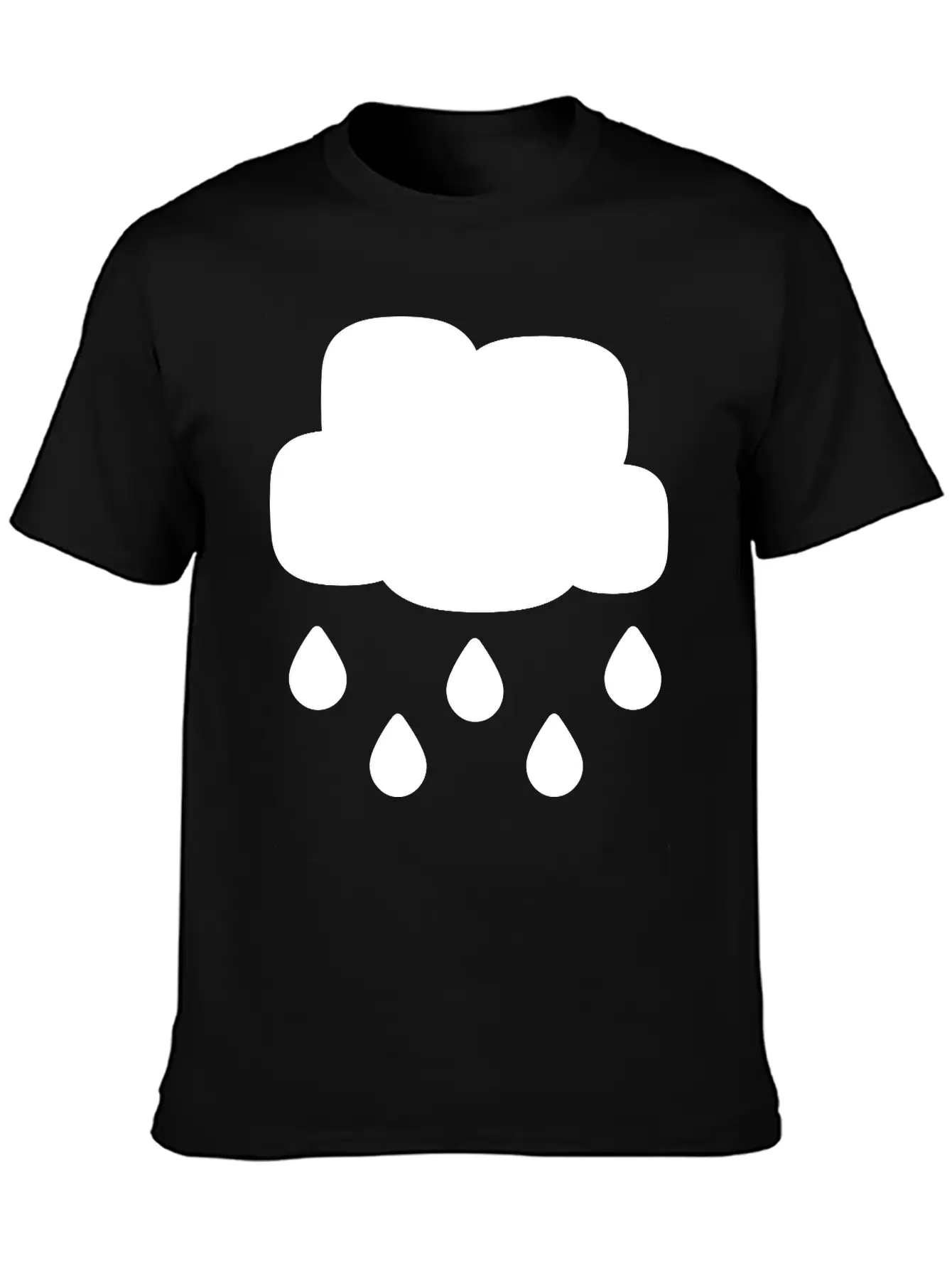 A Simple Rainy Cloud Classic Fit Graphic Tee For Daily Comfort – Unisex Cotton Shirt