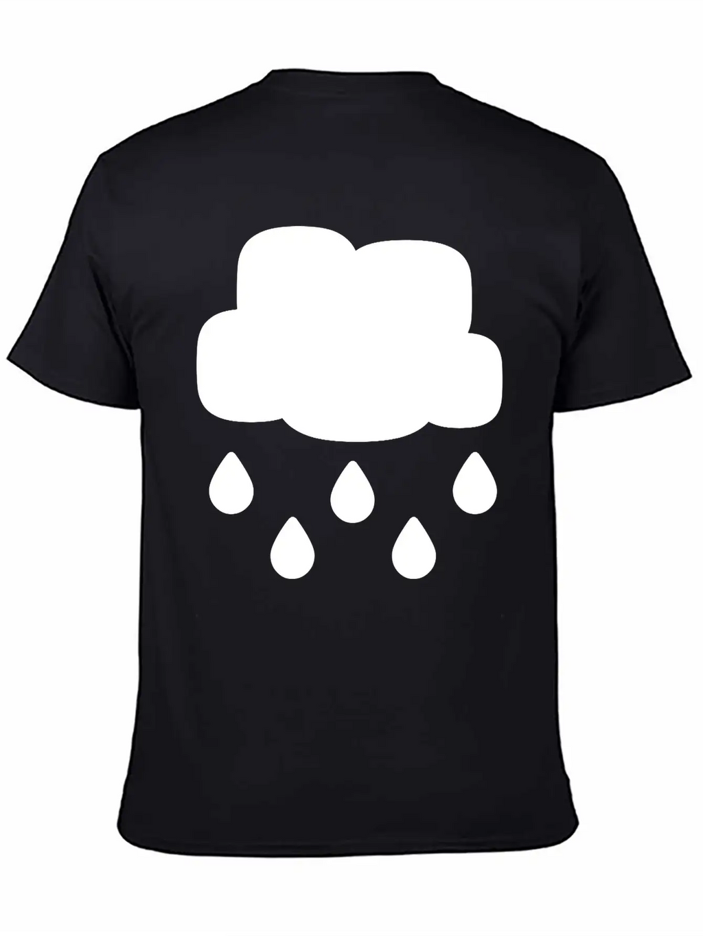 A Simple Rainy Cloud Classic Fit Graphic Tee For Daily Comfort – Unisex Cotton Shirt