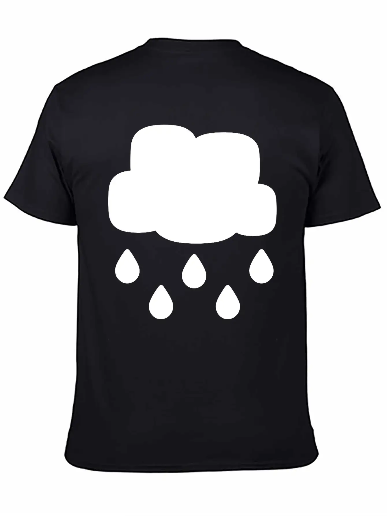 A Simple Rainy Cloud Classic Fit Graphic Tee For Daily Comfort – Unisex Cotton Shirt
