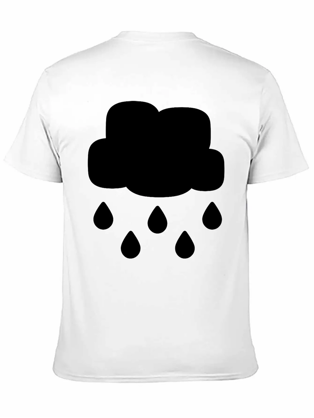 A Simple Rainy Cloud Classic Fit Graphic Tee For Daily Comfort – Unisex Cotton Shirt