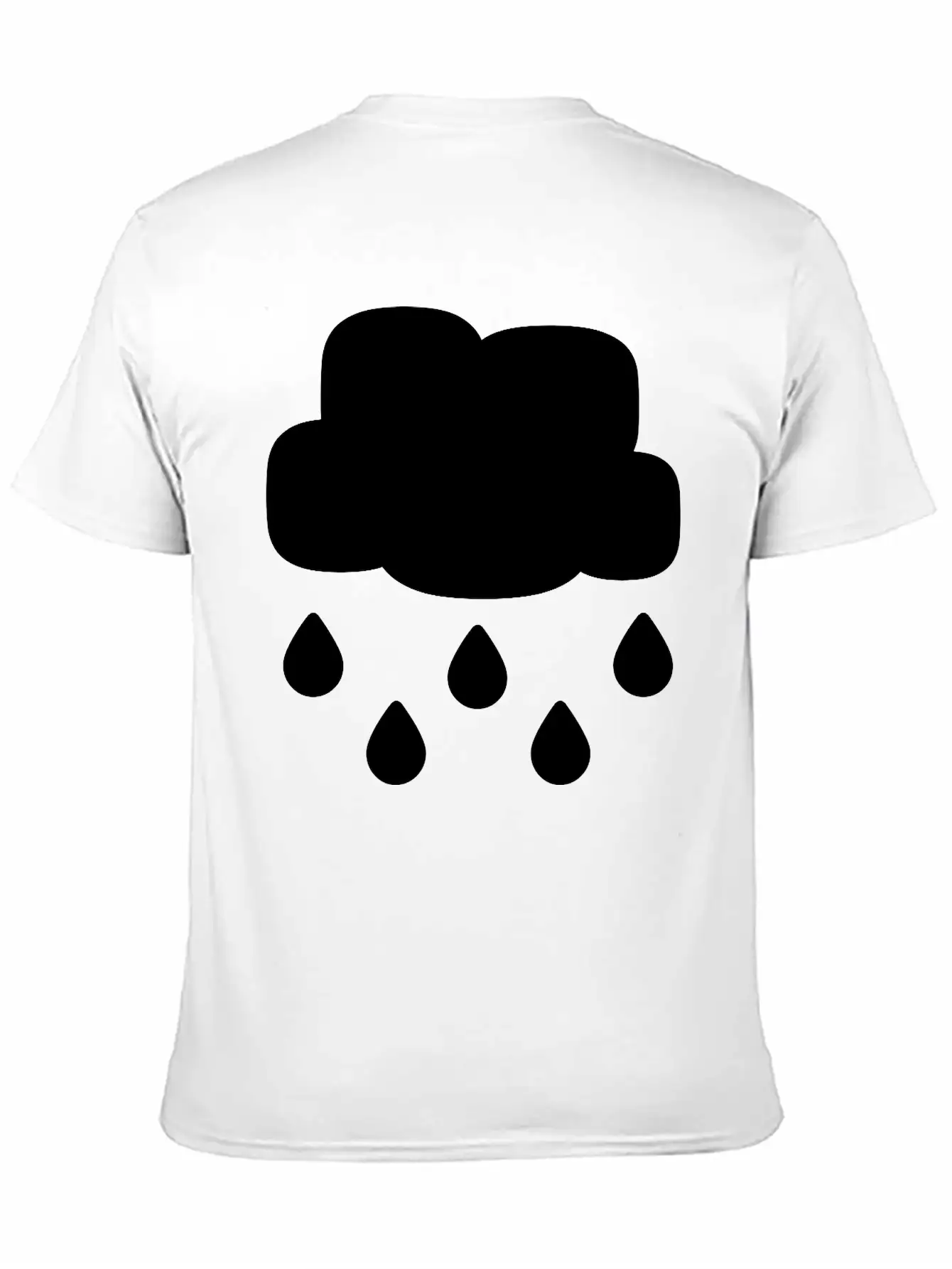 A Simple Rainy Cloud Classic Fit Graphic Tee For Daily Comfort – Unisex Cotton Shirt