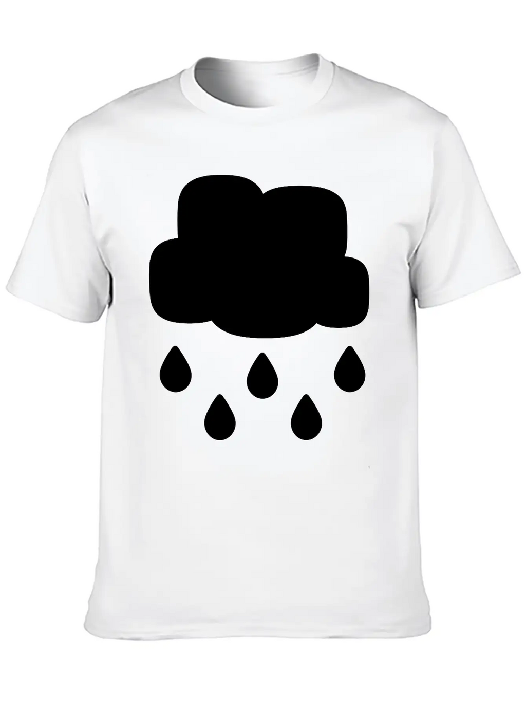 A Simple Rainy Cloud Classic Fit Graphic Tee For Daily Comfort – Unisex Cotton Shirt