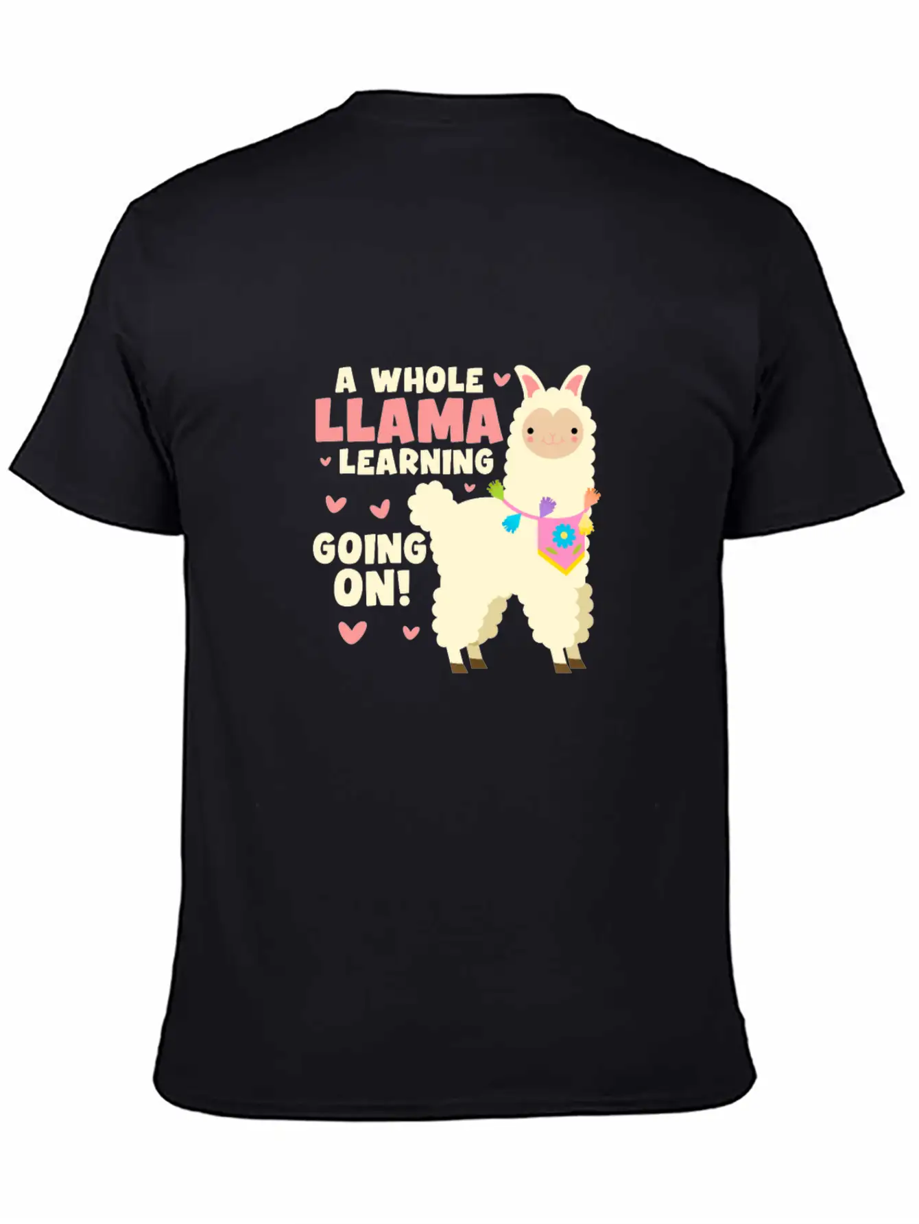 A Whole Llama Learning Going On Unisex Cotton Tee – Relaxed Fit For Any Occasion