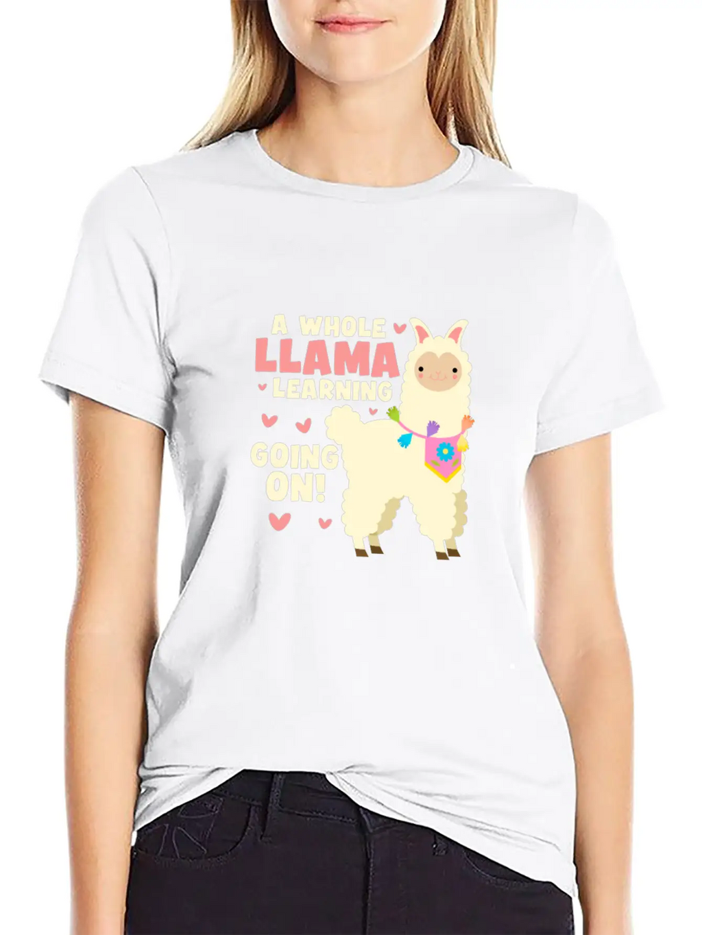 A Whole Llama Learning Going On Unisex Cotton Tee – Relaxed Fit For Any Occasion