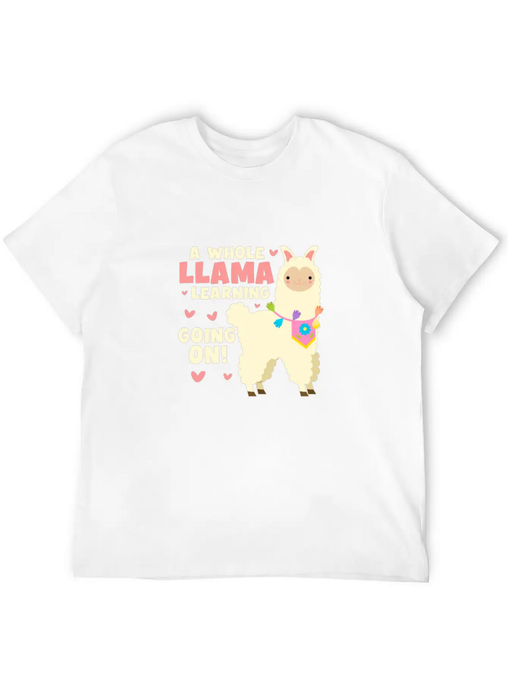 A Whole Llama Learning Going On Unisex Cotton Tee – Relaxed Fit For Any Occasion