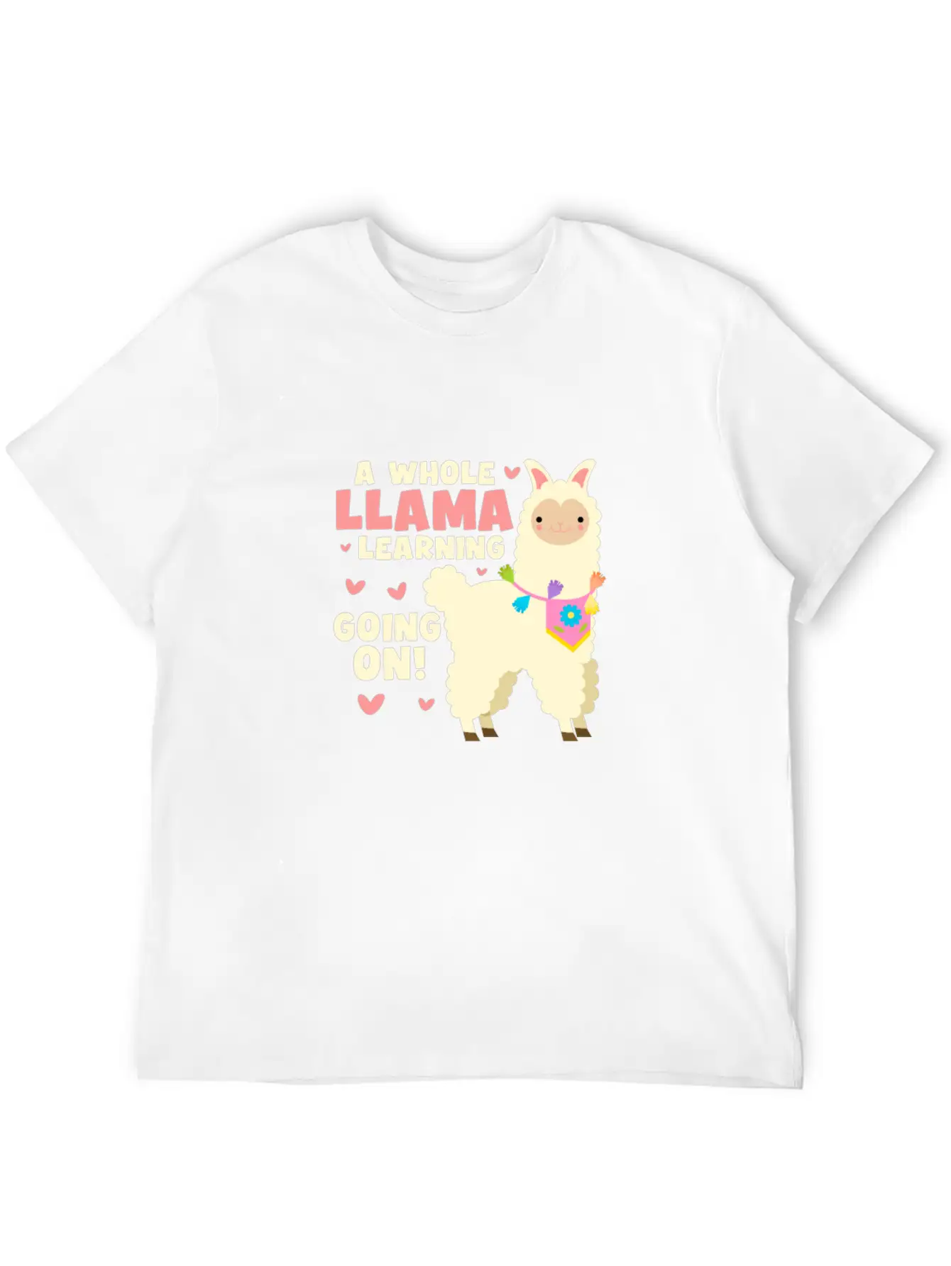 A Whole Llama Learning Going On Unisex Cotton Tee – Relaxed Fit For Any Occasion