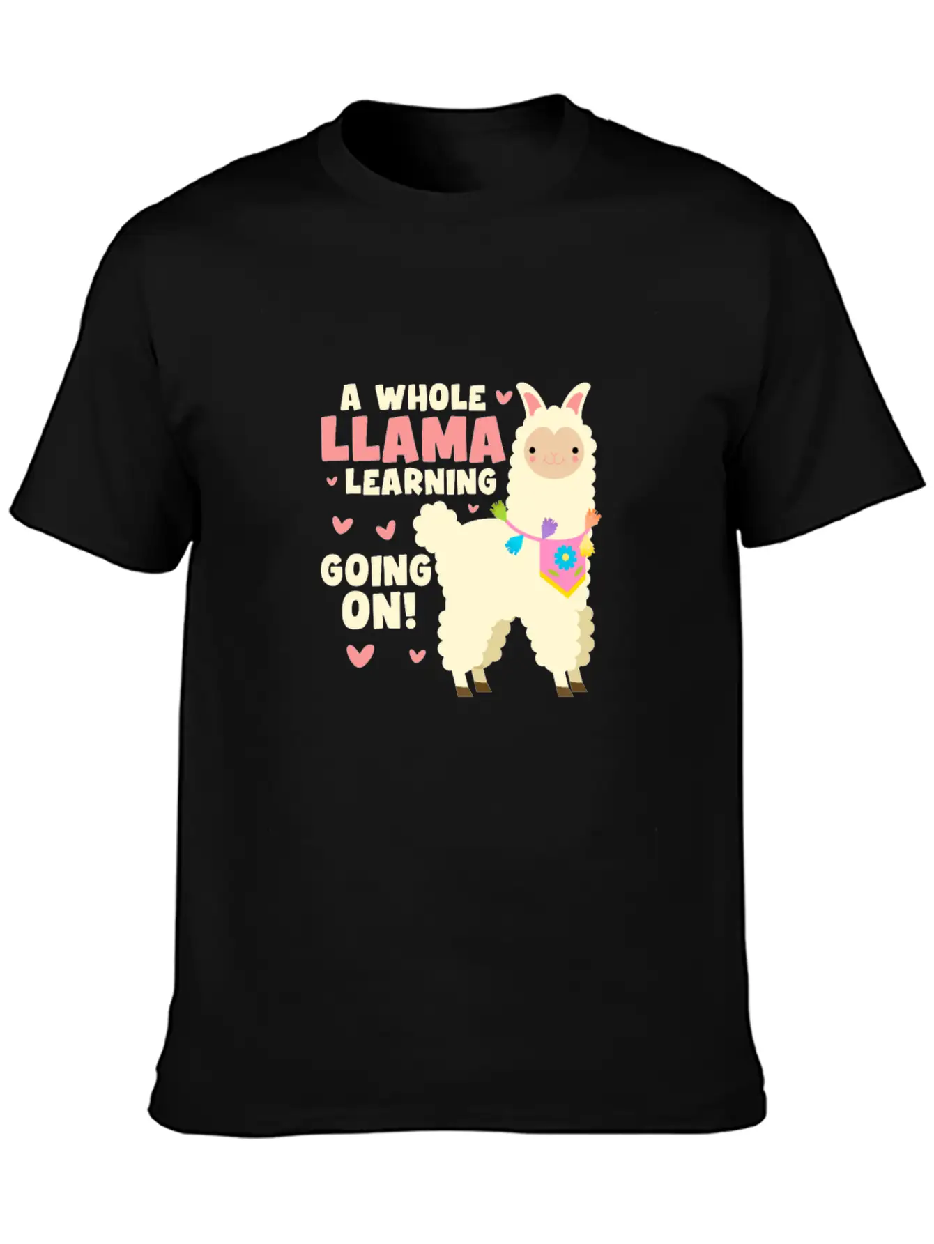 A Whole Llama Learning Going On Unisex Cotton Tee – Relaxed Fit For Any Occasion