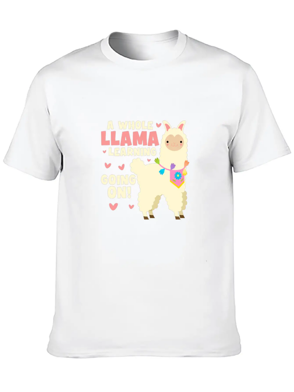 A Whole Llama Learning Going On Unisex Cotton Tee – Relaxed Fit For Any Occasion