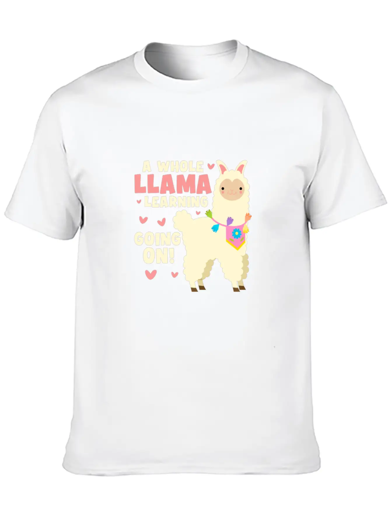 A Whole Llama Learning Going On Unisex Cotton Tee – Relaxed Fit For Any Occasion