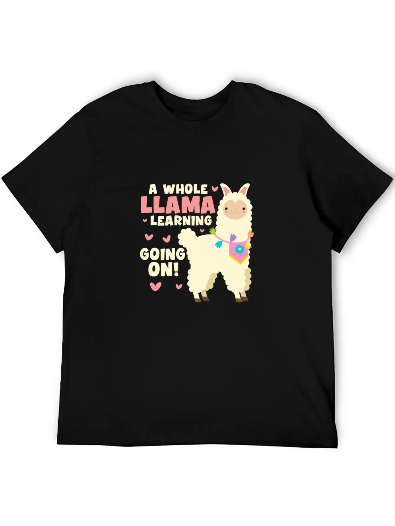 A Whole Llama Learning Going On Unisex Cotton Tee – Relaxed Fit For Any Occasion