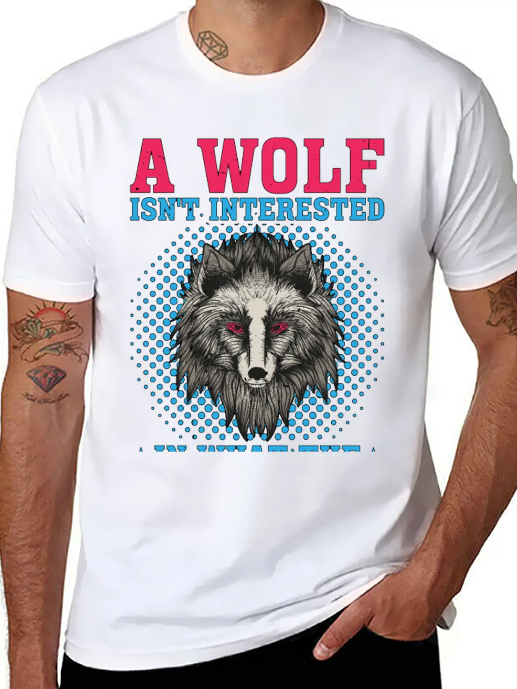 A Wolf Isn't Interested In What The Sheep Think 2 Classic Crew Neck Graphic Tee – Everyday Minimal Look