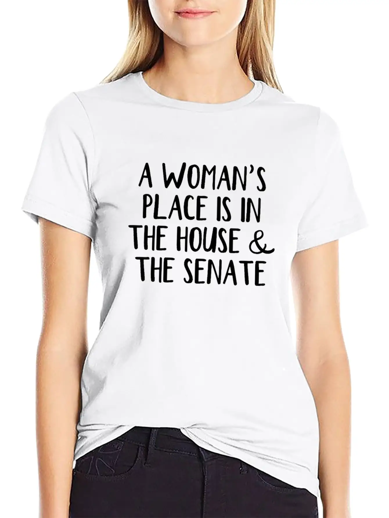 A Woman’s Place Is In The House And The Senate Essential Unisex Summer Tee – Soft Cotton Casual Fit