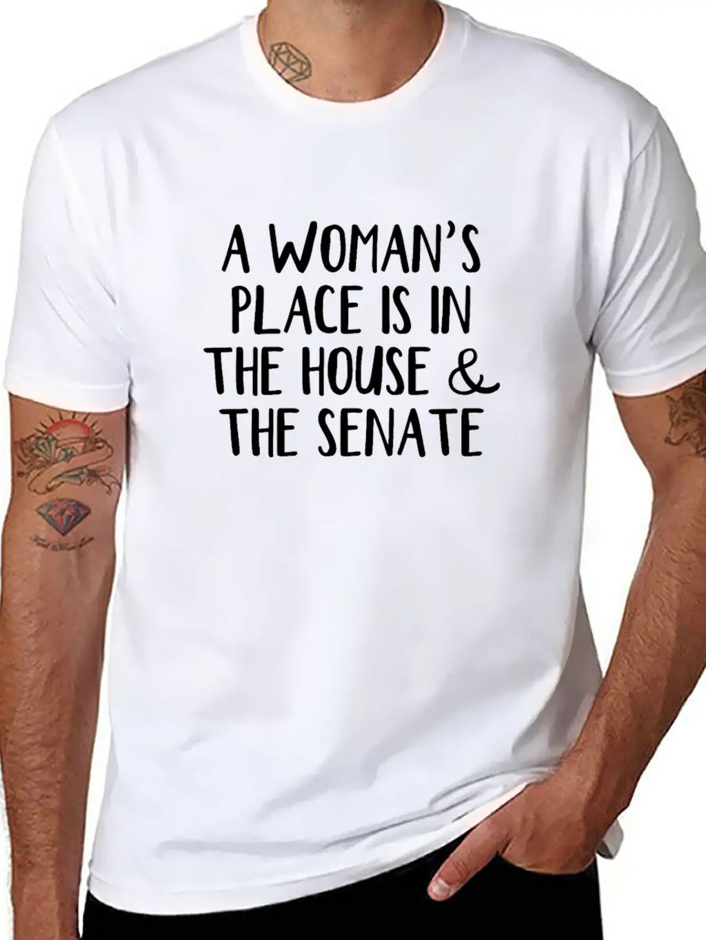 A Woman’s Place Is In The House And The Senate Essential Unisex Summer Tee – Soft Cotton Casual Fit
