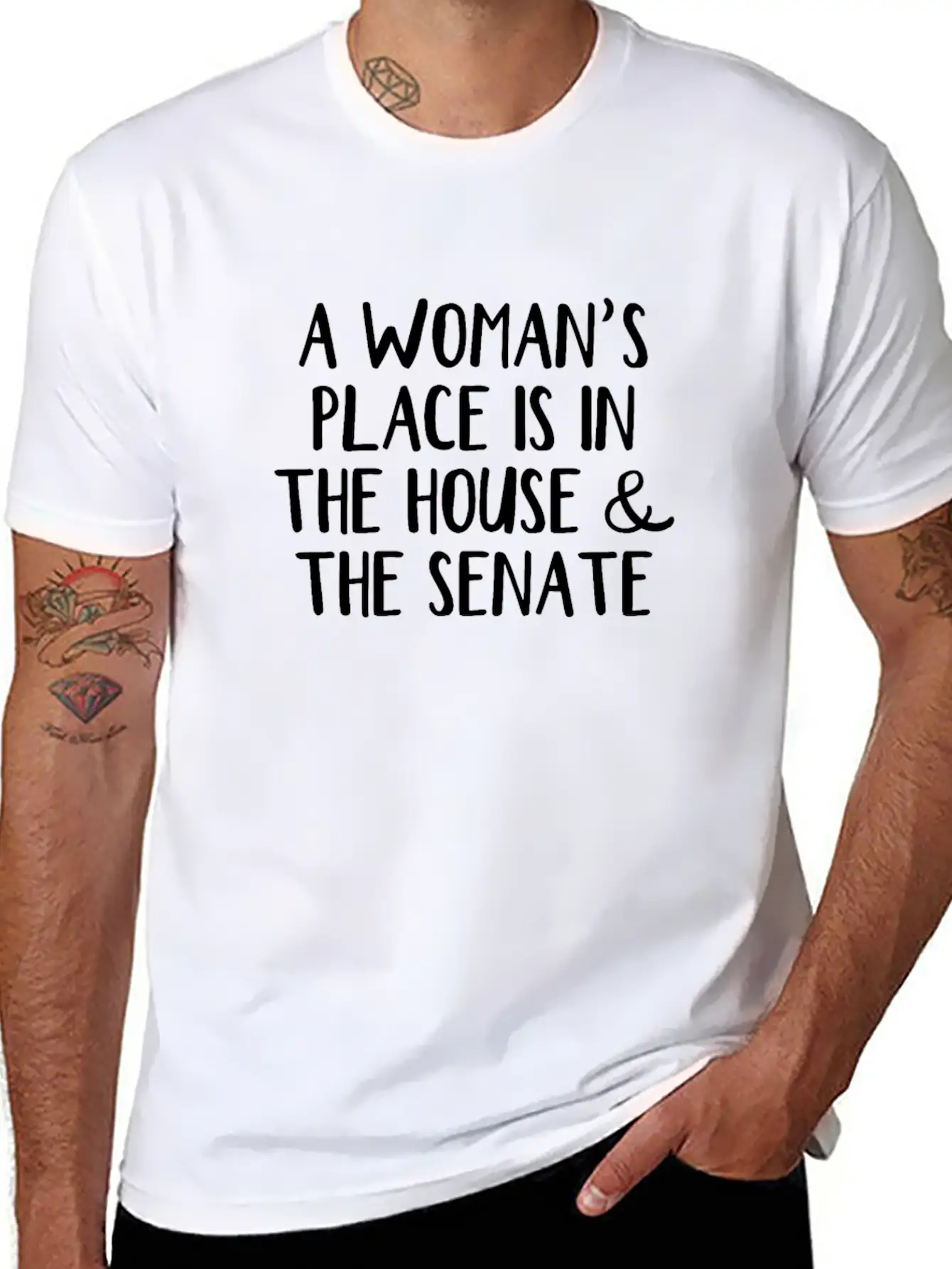 A Woman’s Place Is In The House And The Senate Essential Unisex Summer Tee – Soft Cotton Casual Fit
