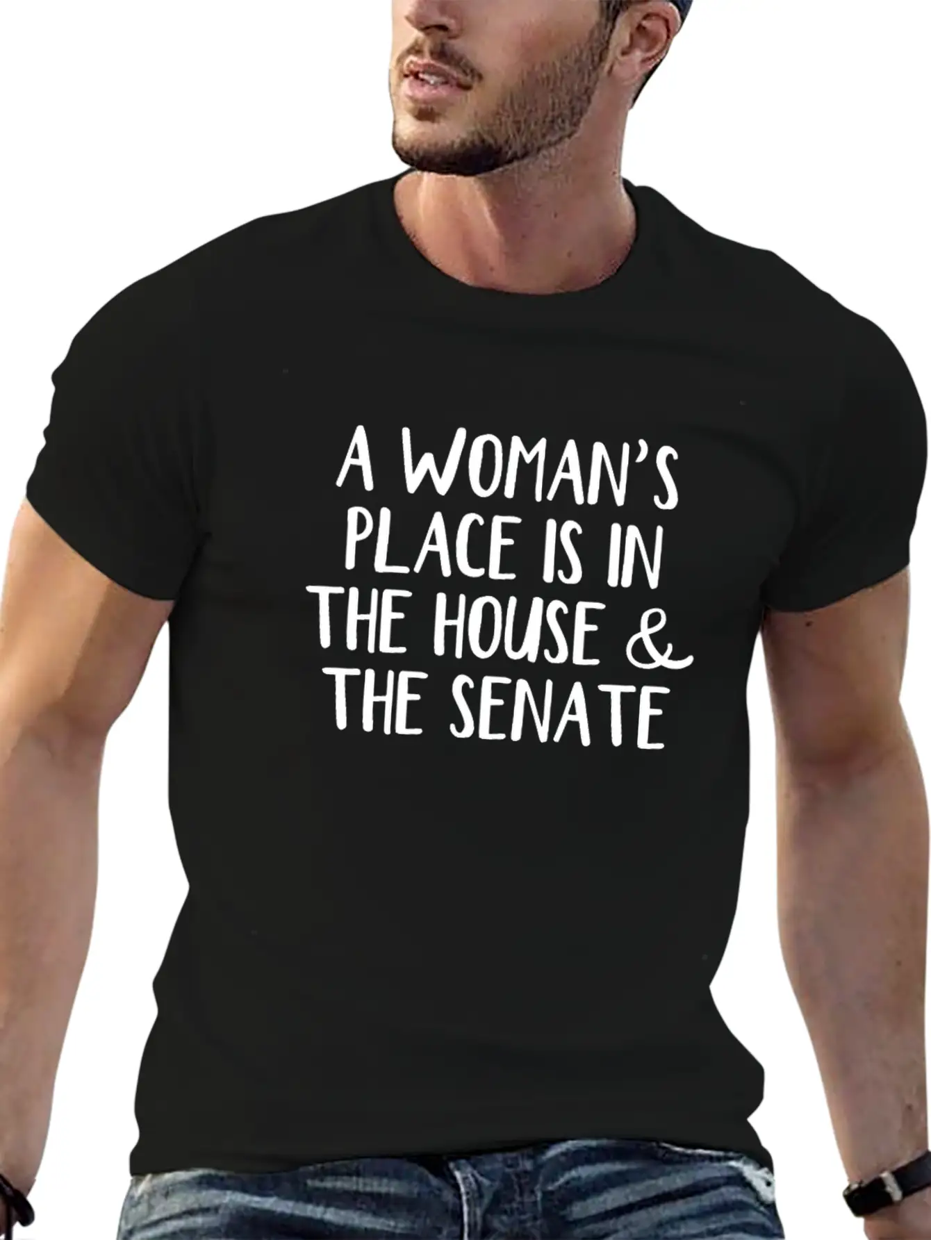 A Woman’s Place Is In The House And The Senate Essential Unisex Summer Tee – Soft Cotton Casual Fit
