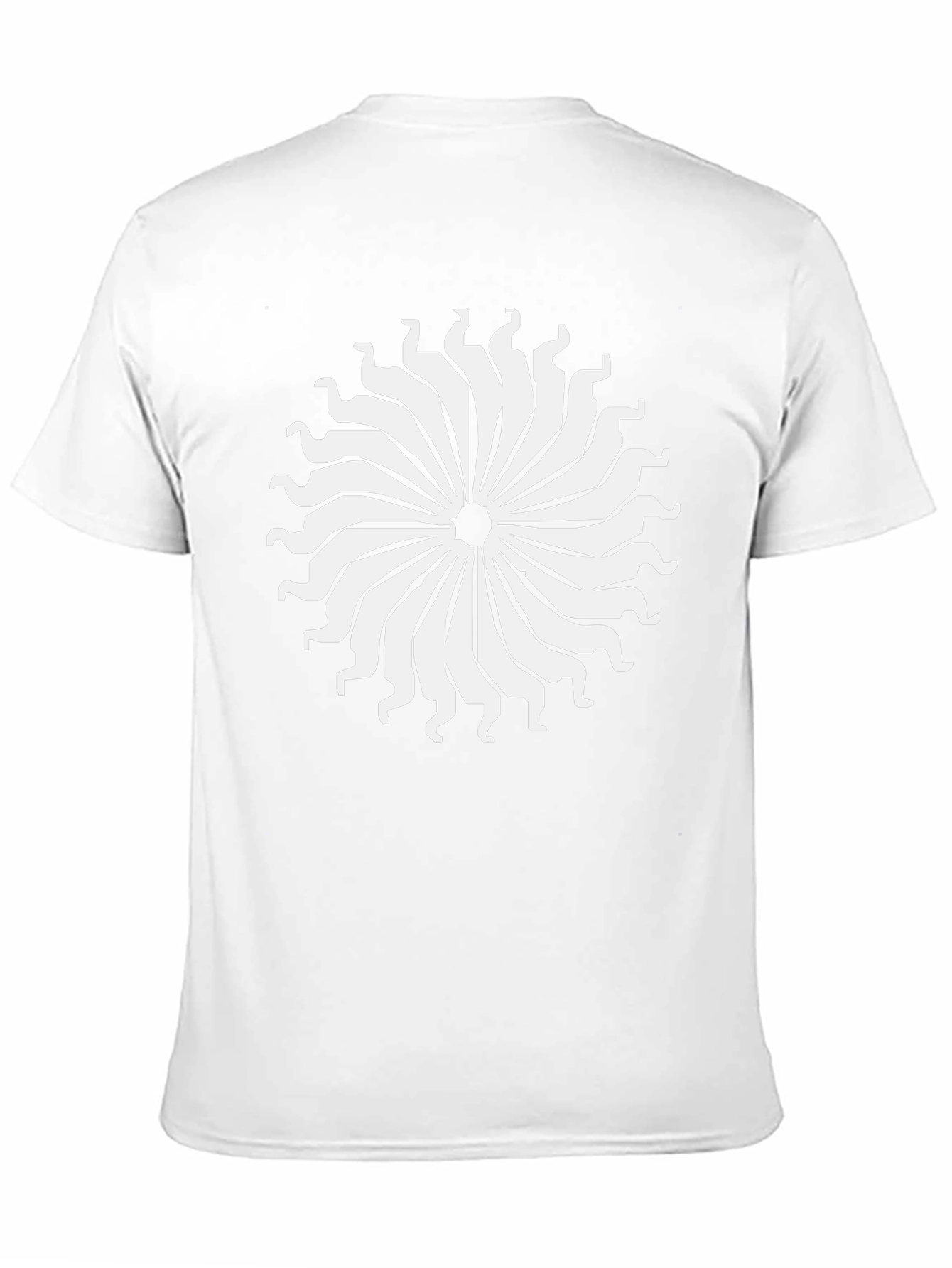 Abstract Sun T-Shirt - Black Cotton Tee