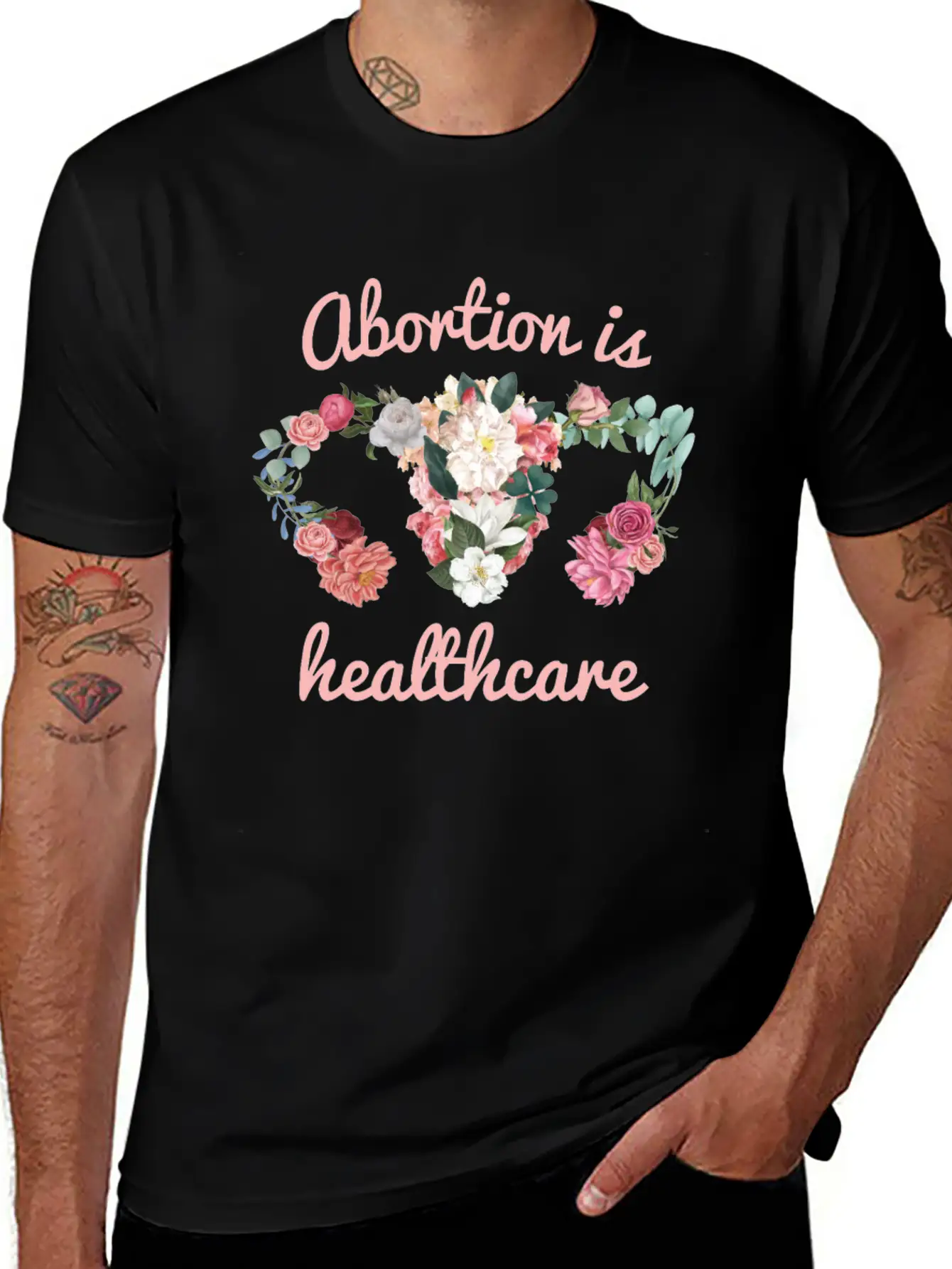 Abortion Is Healthcare Feminism Unisex Casual T-Shirt – Clean Design For Daily Comfort
