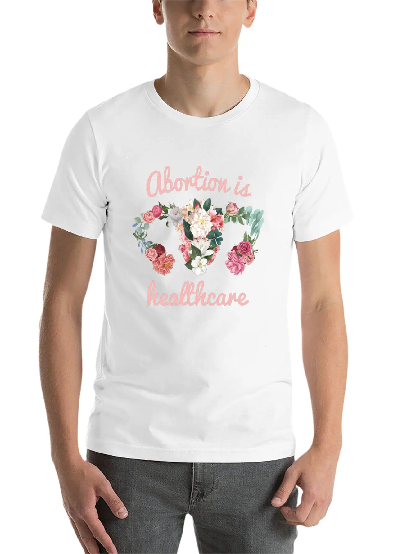 Abortion Is Healthcare Feminism Unisex Casual T-Shirt – Clean Design For Daily Comfort