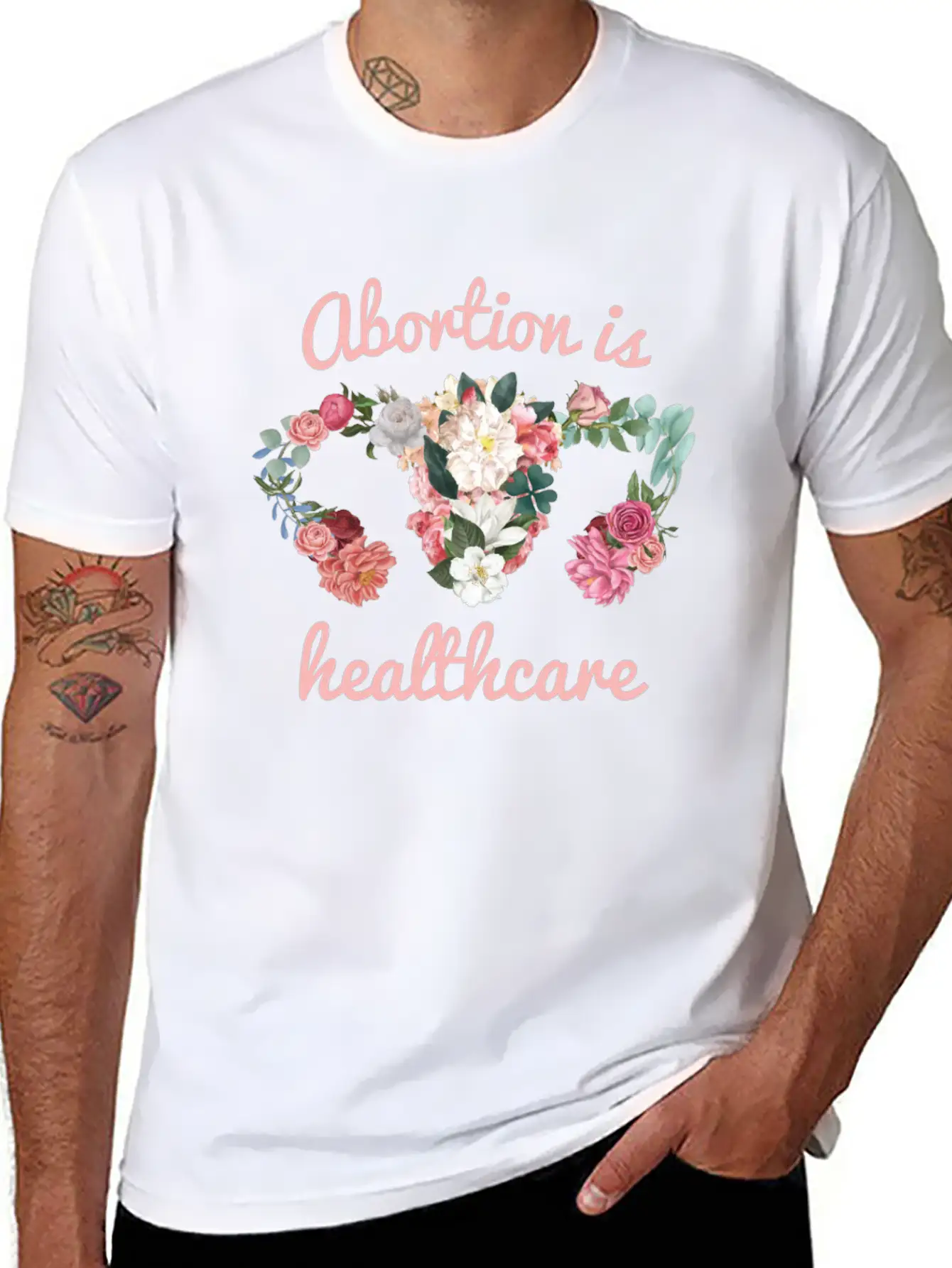 Abortion Is Healthcare Feminism Unisex Casual T-Shirt – Clean Design For Daily Comfort