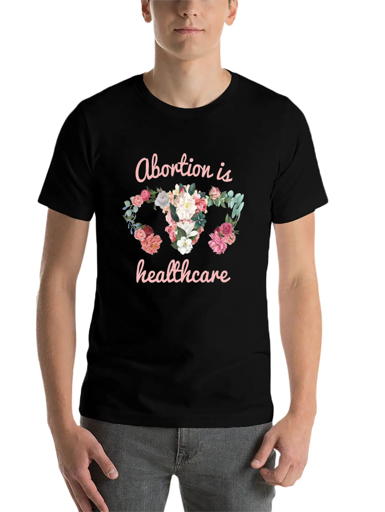 Abortion Is Healthcare Feminism Unisex Casual T-Shirt – Clean Design For Daily Comfort