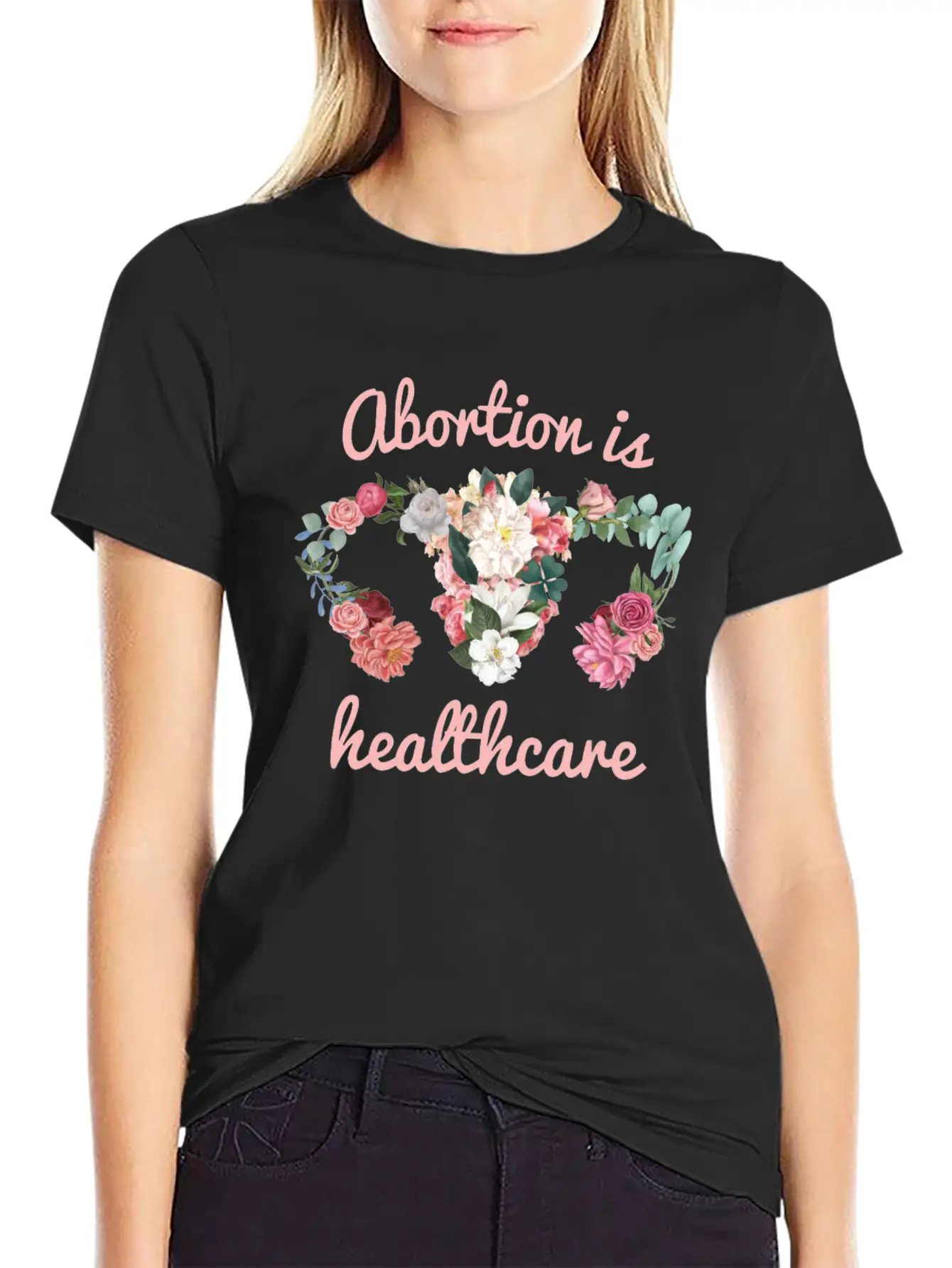 Abortion Is Healthcare Feminism Unisex Casual T-Shirt – Clean Design For Daily Comfort