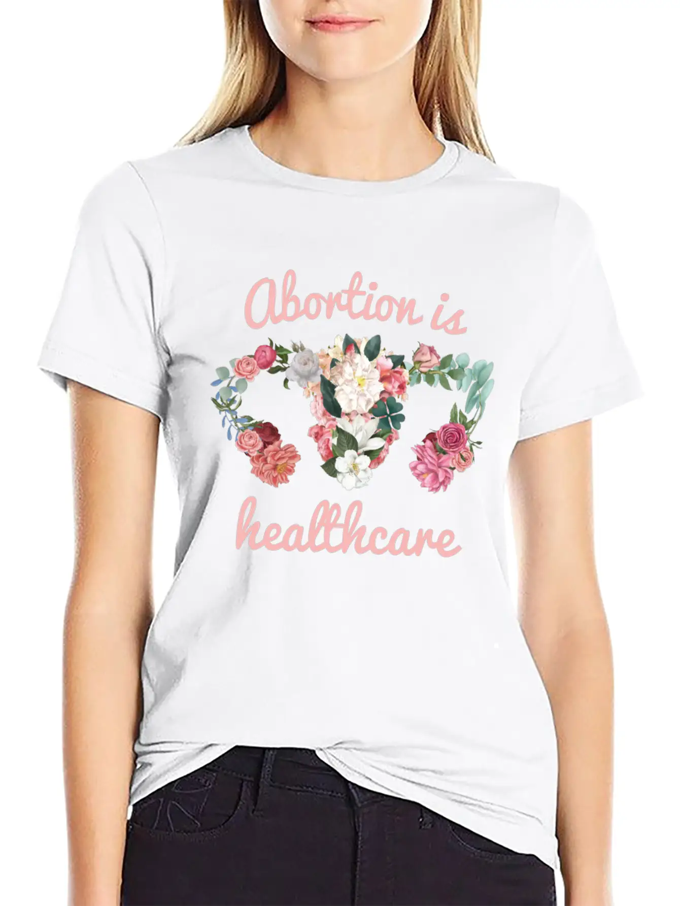 Abortion Is Healthcare Feminism Unisex Casual T-Shirt – Clean Design For Daily Comfort