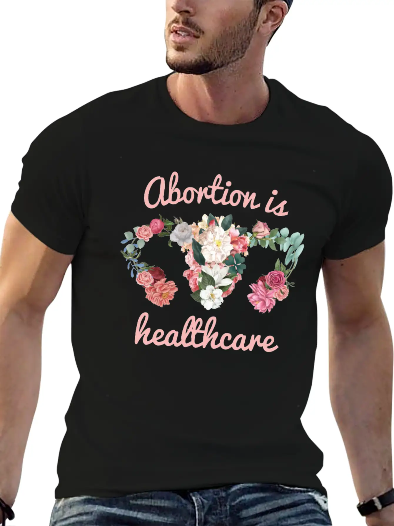 Abortion Is Healthcare Feminism Unisex Casual T-Shirt – Clean Design For Daily Comfort