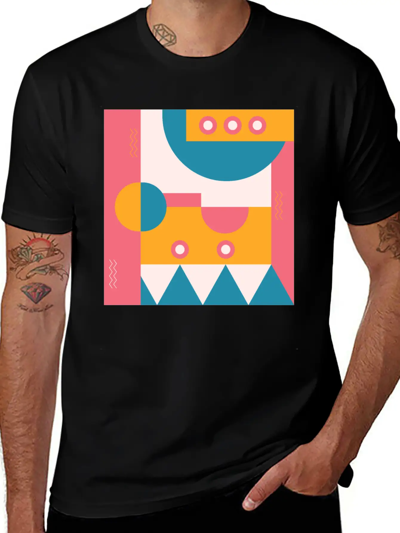 Abstract Classic Fit Graphic Tee For Daily Comfort – Unisex Cotton Shirt