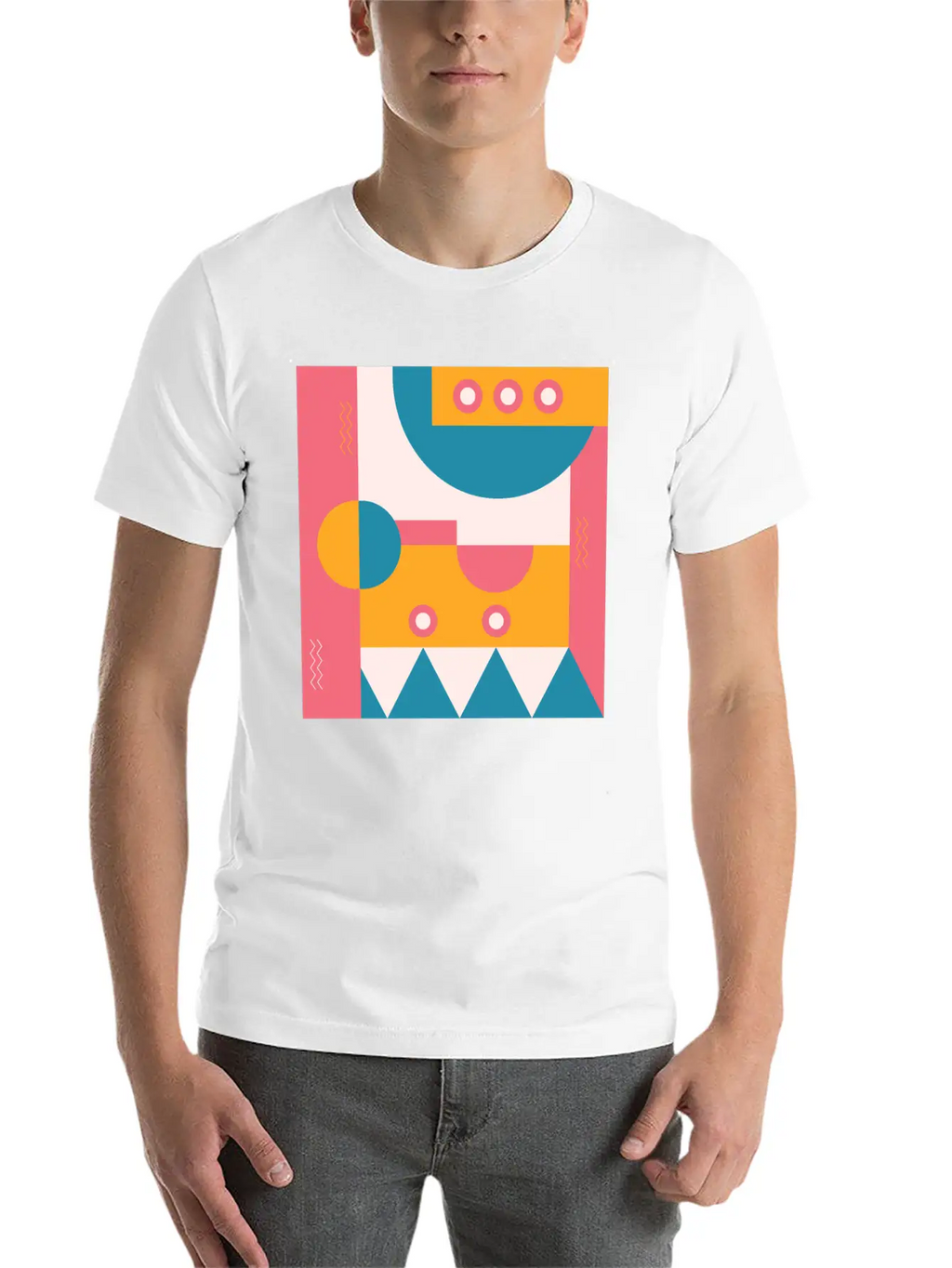 Abstract Classic Fit Graphic Tee For Daily Comfort – Unisex Cotton Shirt