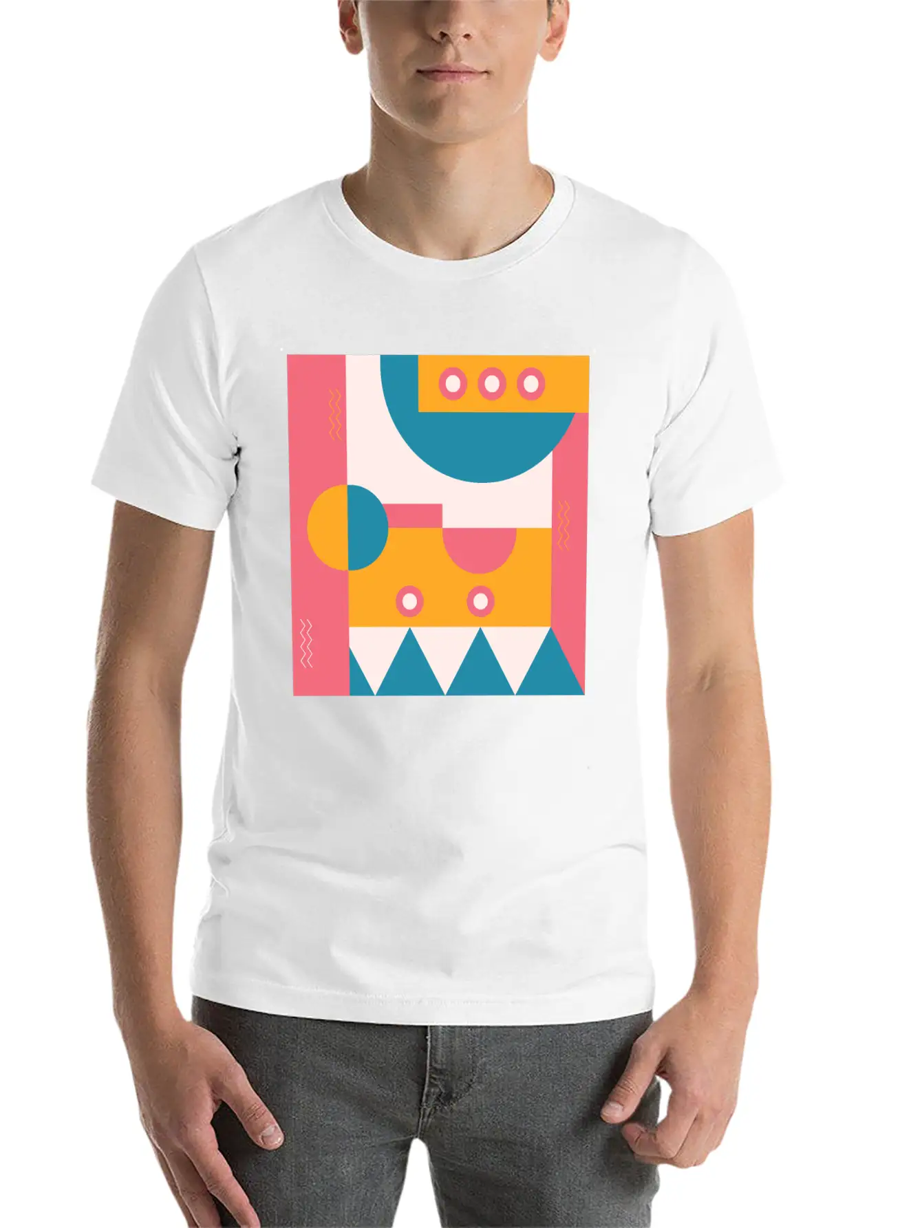 Abstract Classic Fit Graphic Tee For Daily Comfort – Unisex Cotton Shirt