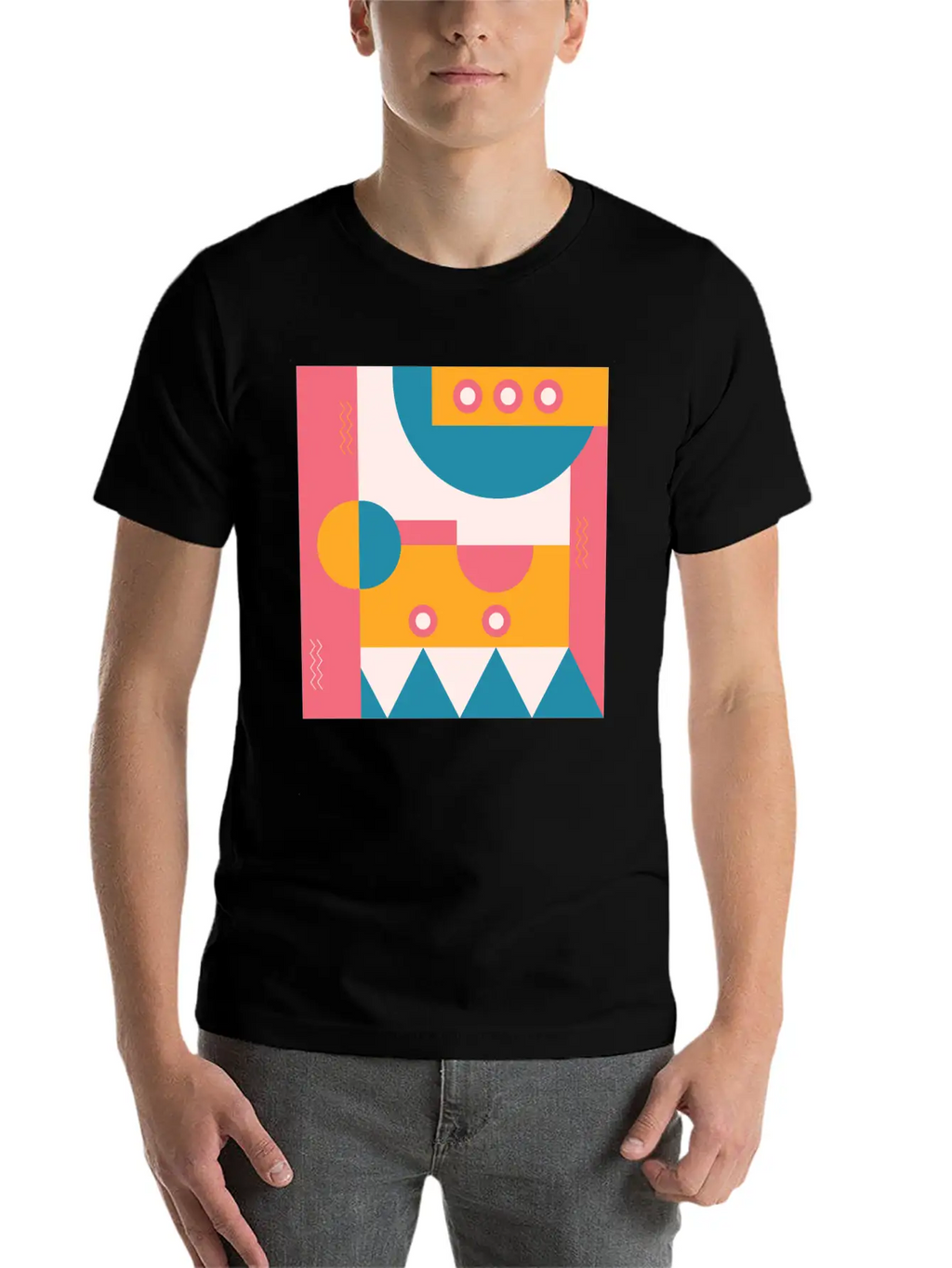 Abstract Classic Fit Graphic Tee For Daily Comfort – Unisex Cotton Shirt