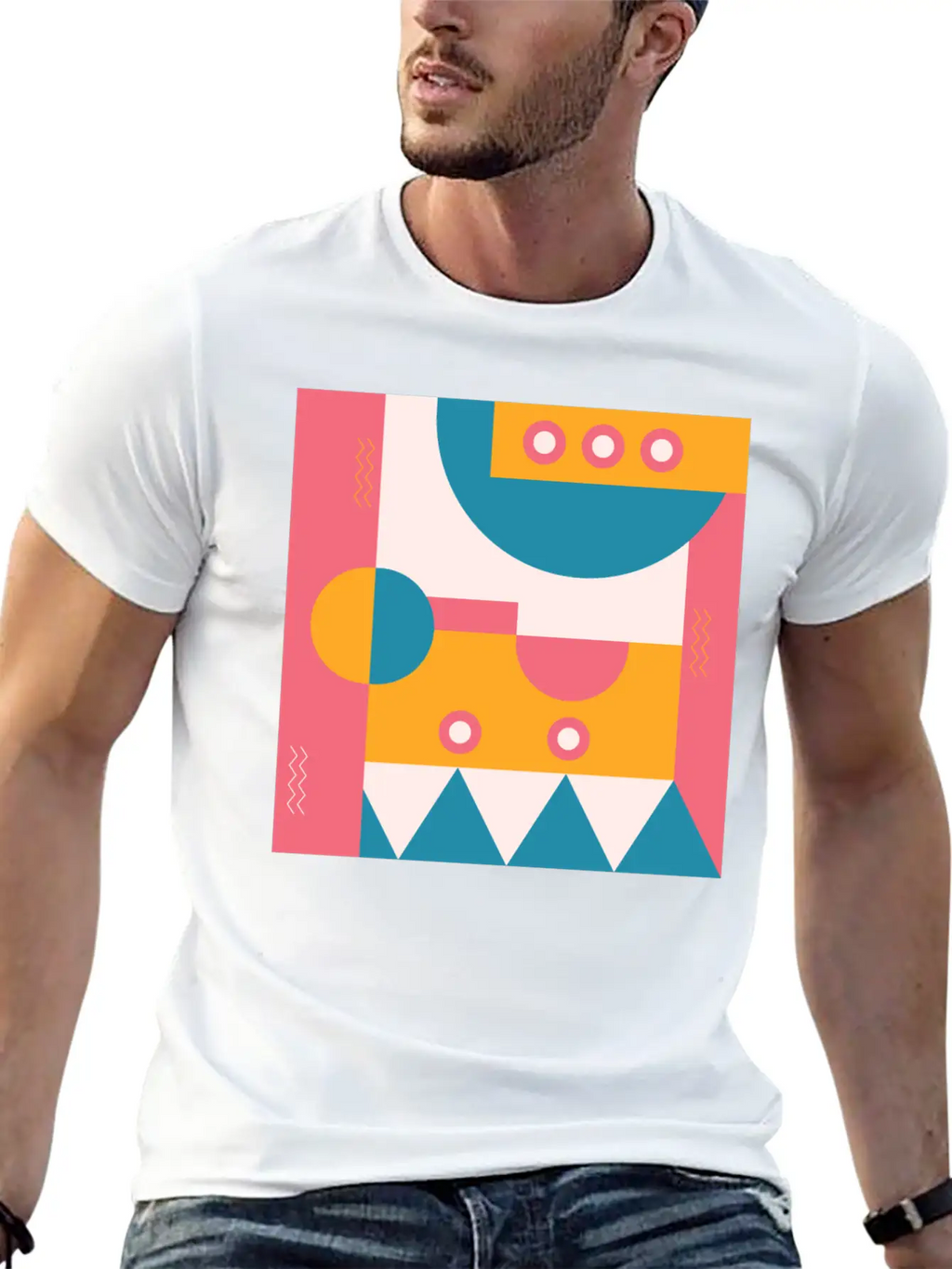 Abstract Classic Fit Graphic Tee For Daily Comfort – Unisex Cotton Shirt